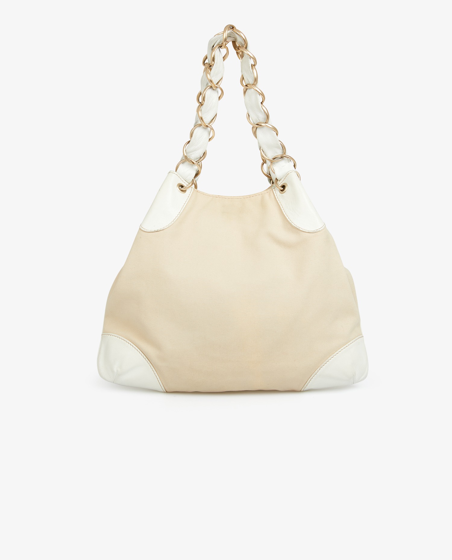 Chanel beige canvas and leather bag - Image 3