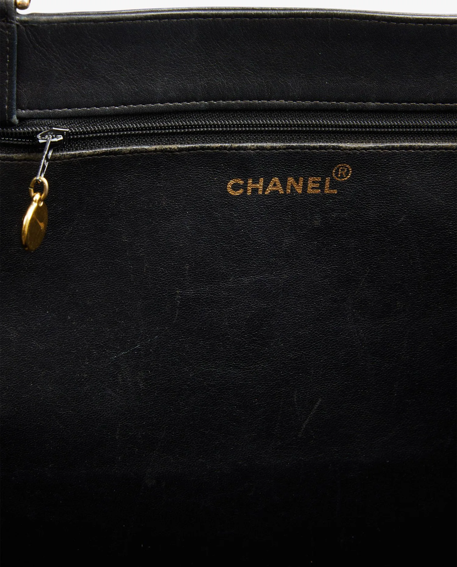 Cabas Chanel cuir noir vintage 90' - Photo 11