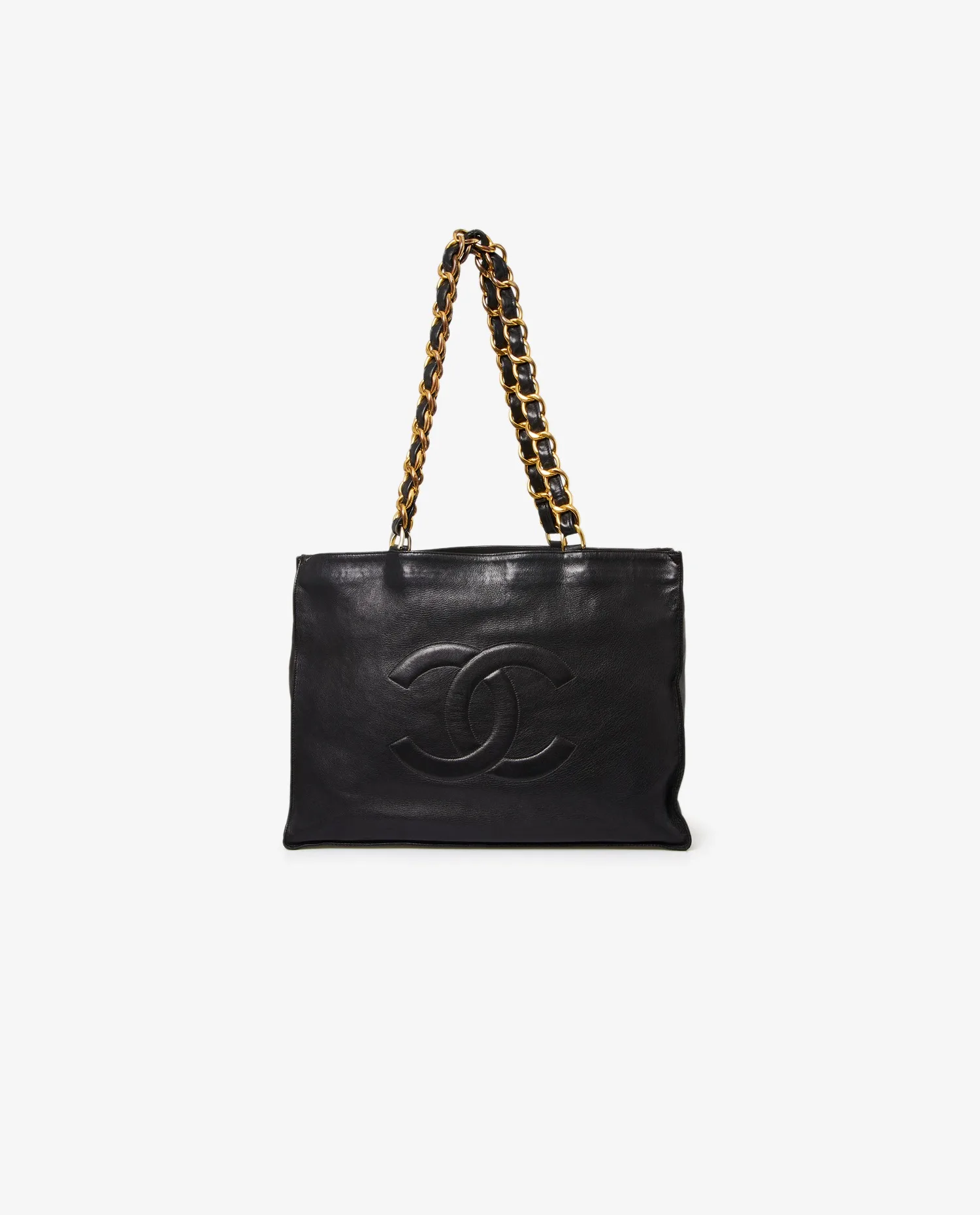 Cabas Chanel cuir noir vintage 90' - Photo 1