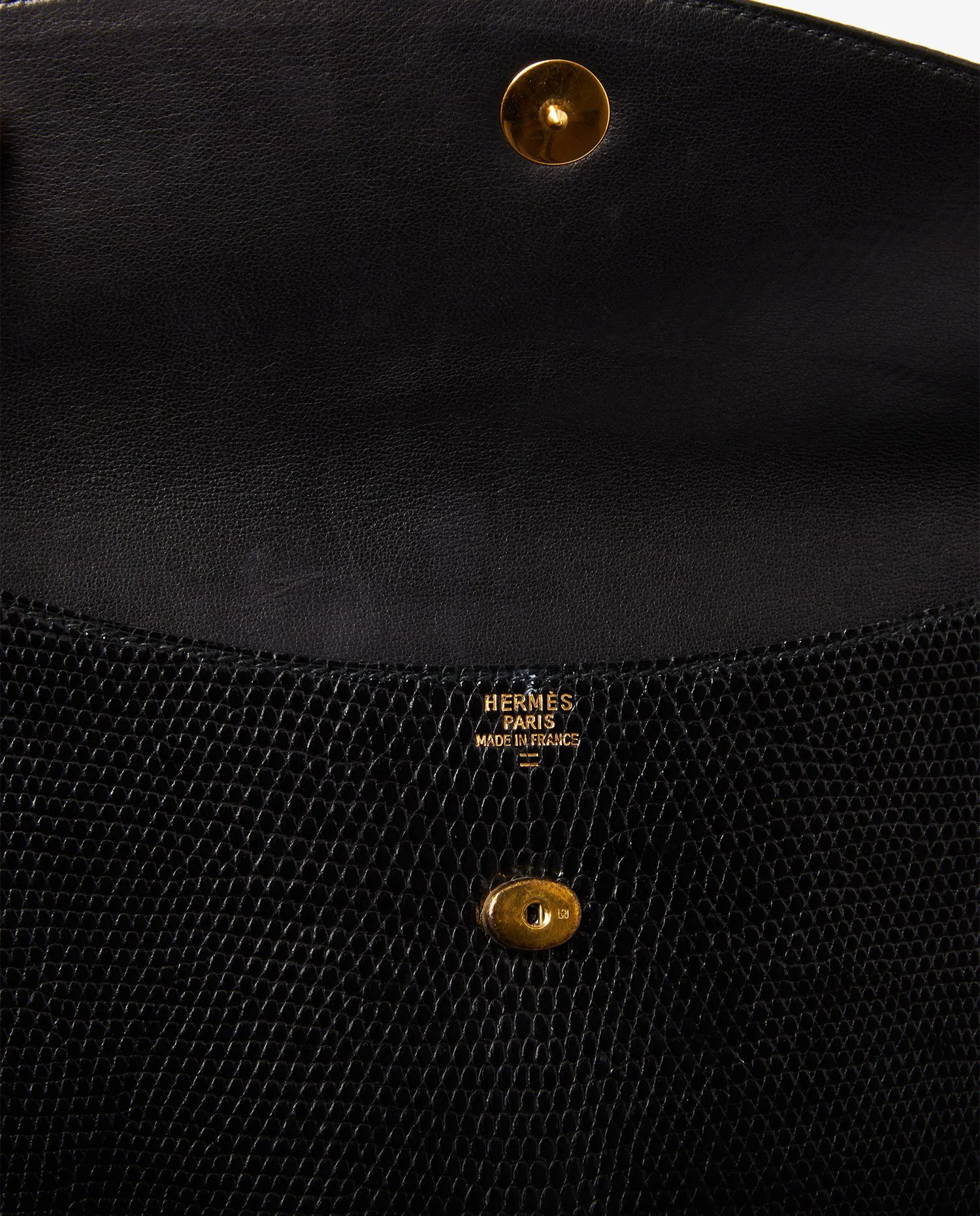 Pochette Hermès Rio Varan Salvator noir - Photo 5