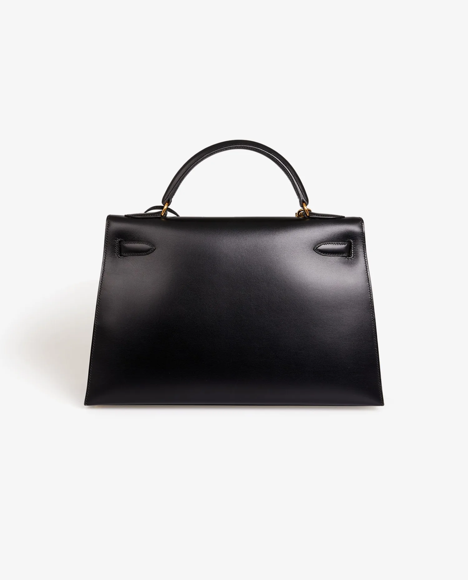 Sac Kelly 32 sellier Hermès box noir vue dorsale