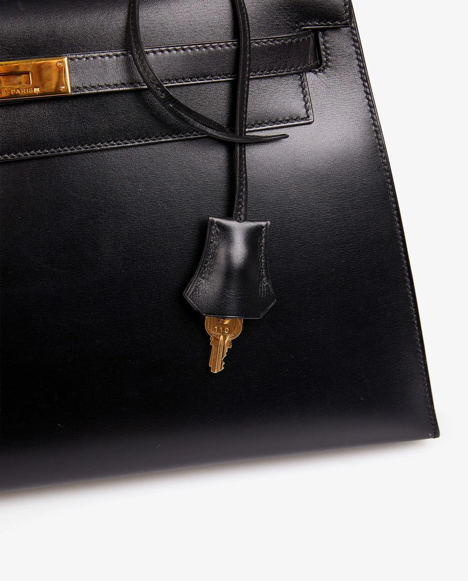 Kelly 32 sellier Hermès box noir - Photo 9