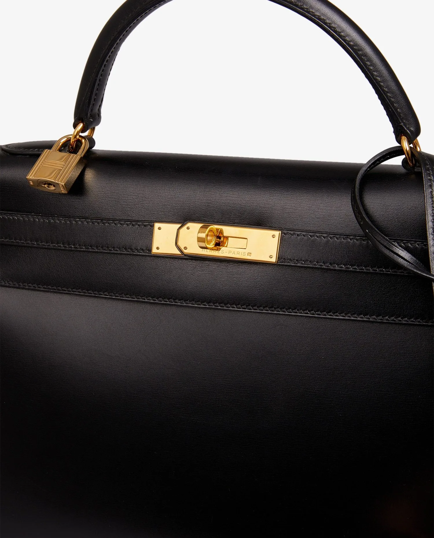 Kelly 32 sellier Hermès box noir - Photo 10