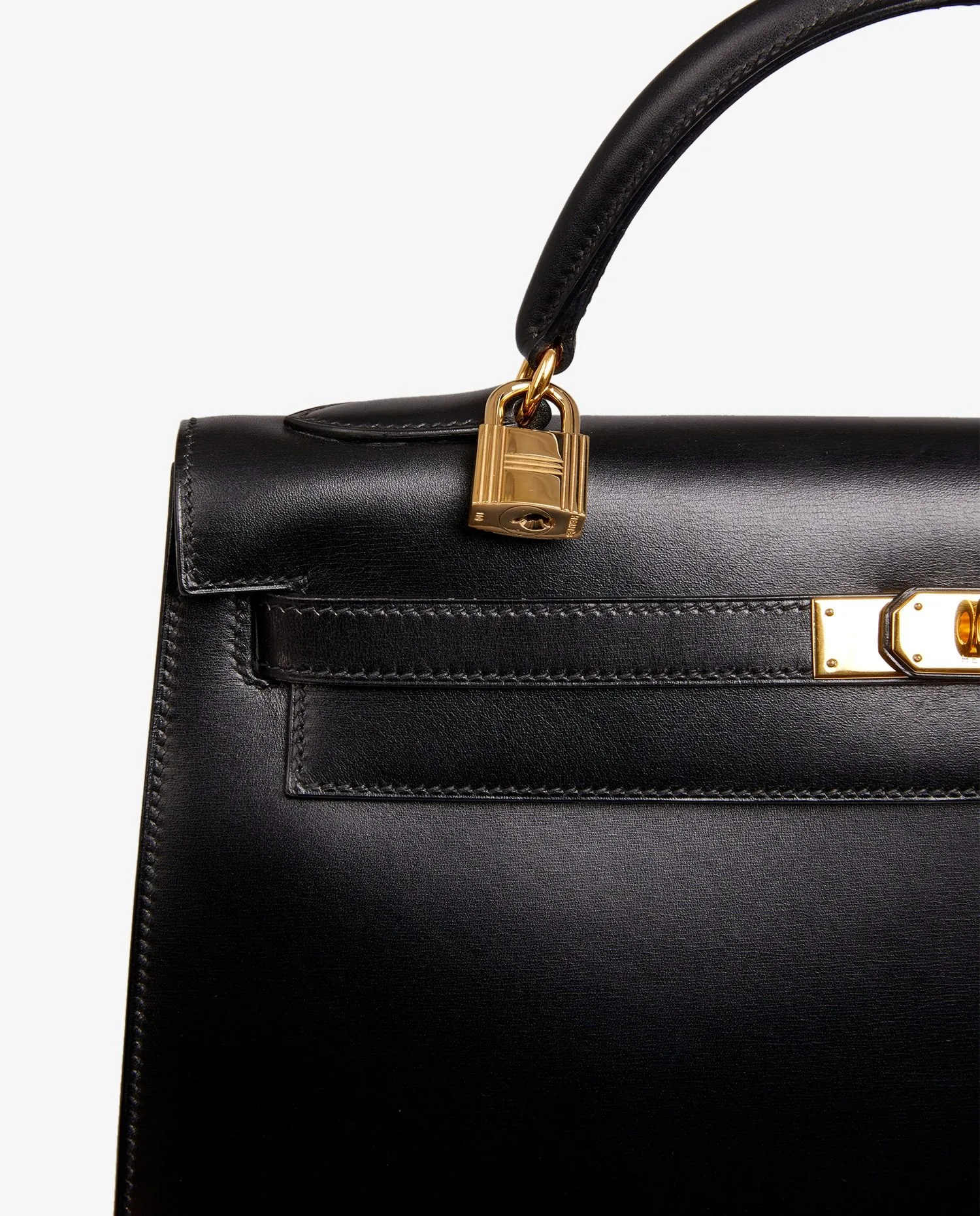 Kelly 32 sellier Hermès box noir - Photo 11