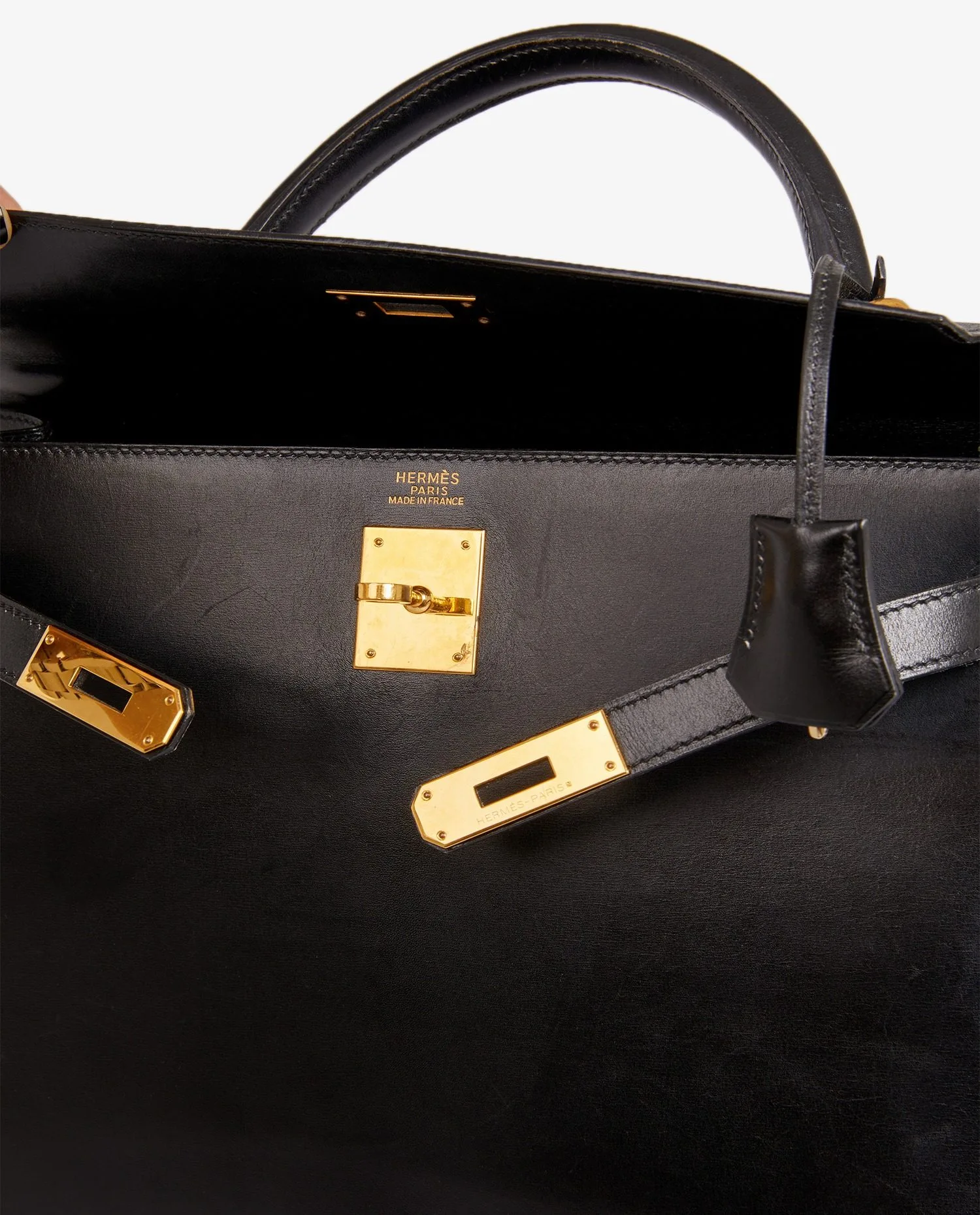 Kelly II 32 Hermès sellier box noir - Photo 11