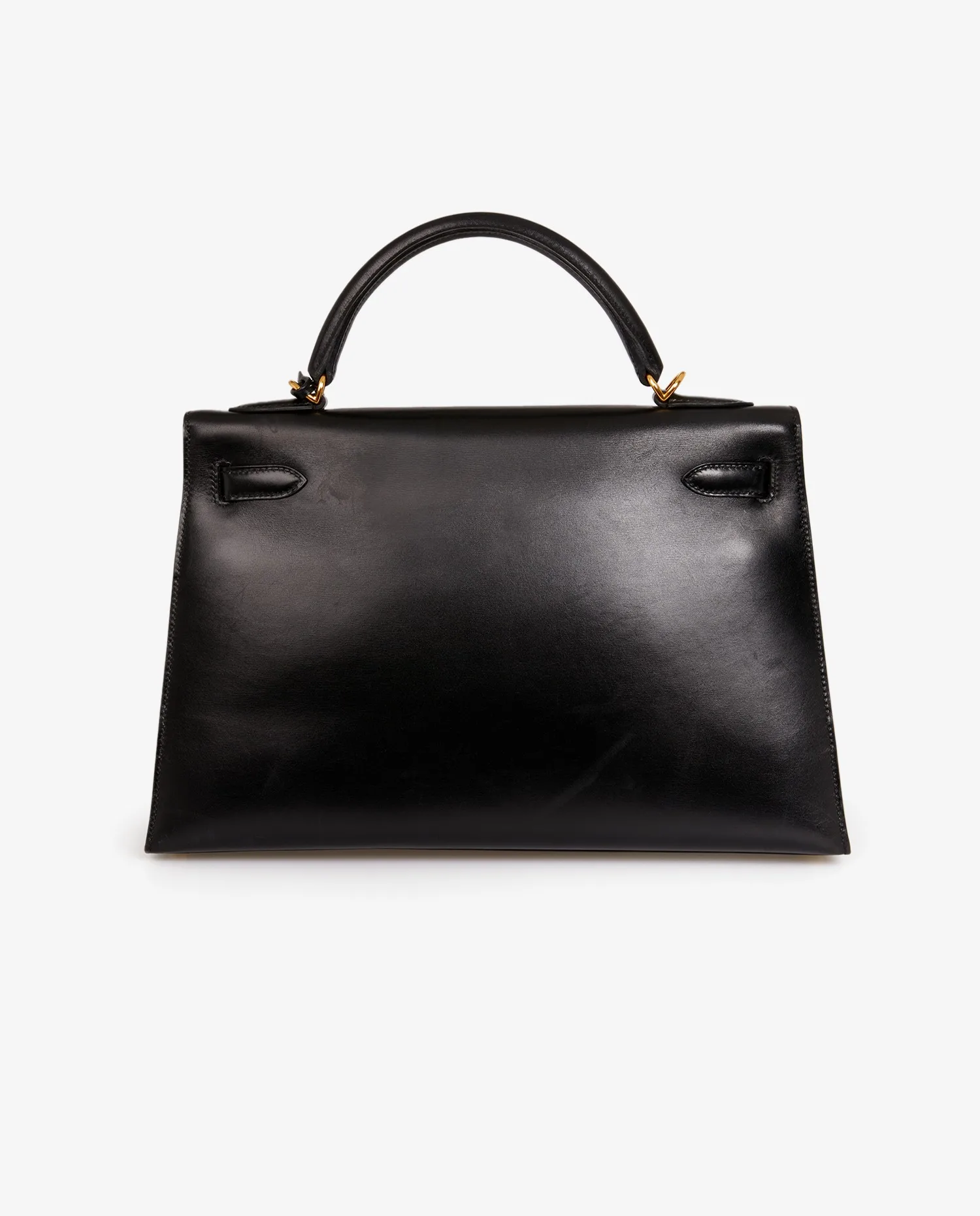 Sac Kelly II 32 Hermès sellier box noir vue dorsale