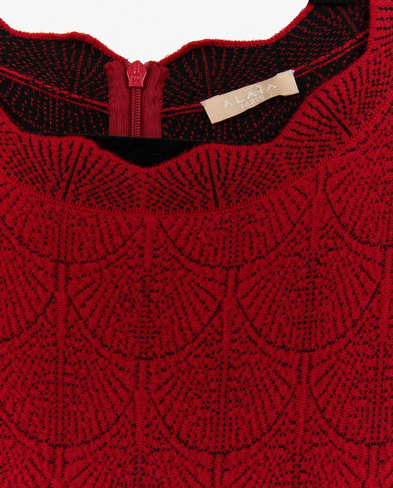 Robe Alaia rouge - Photo 3