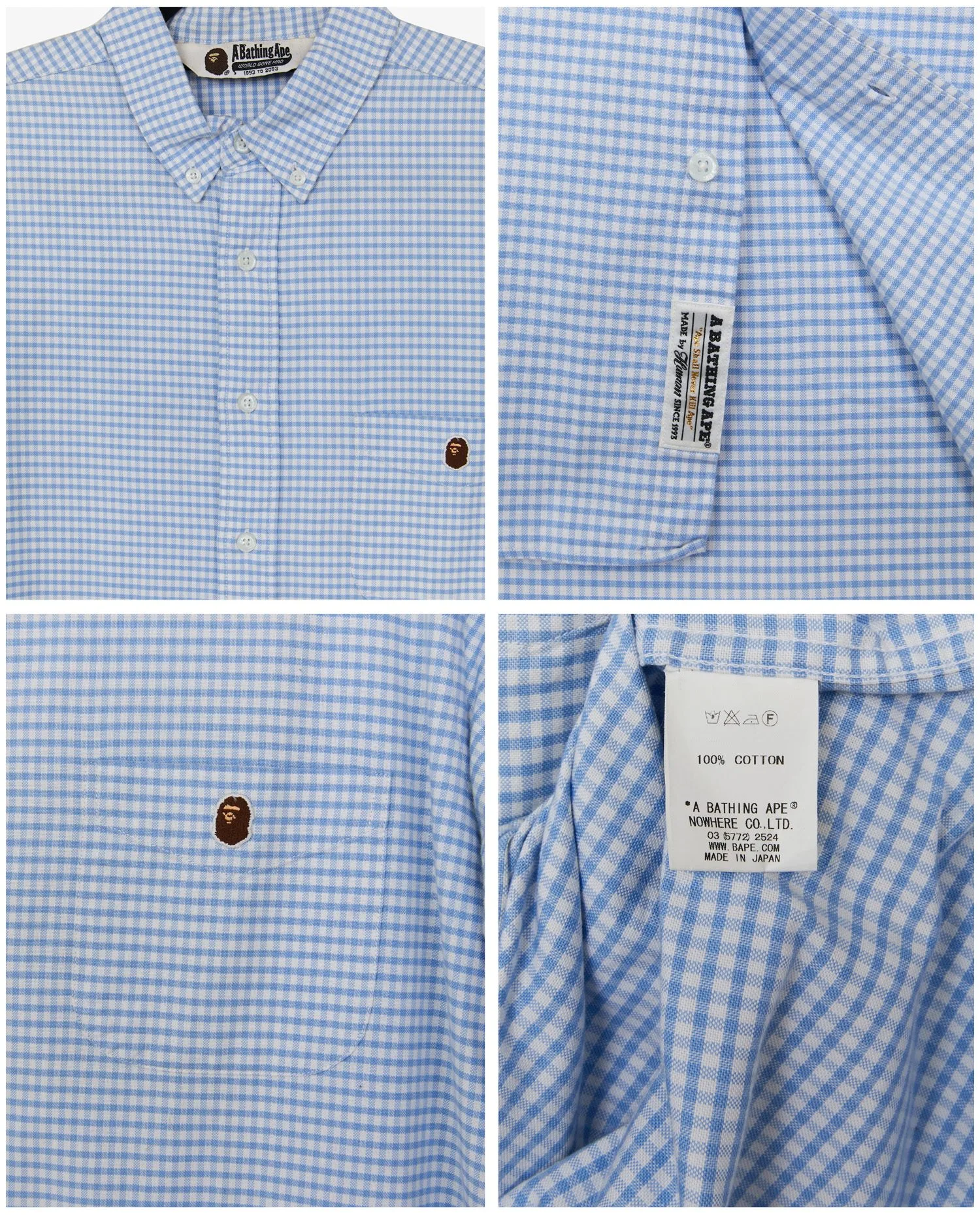 A Bathing Hape" plaid shirt - Photo 3