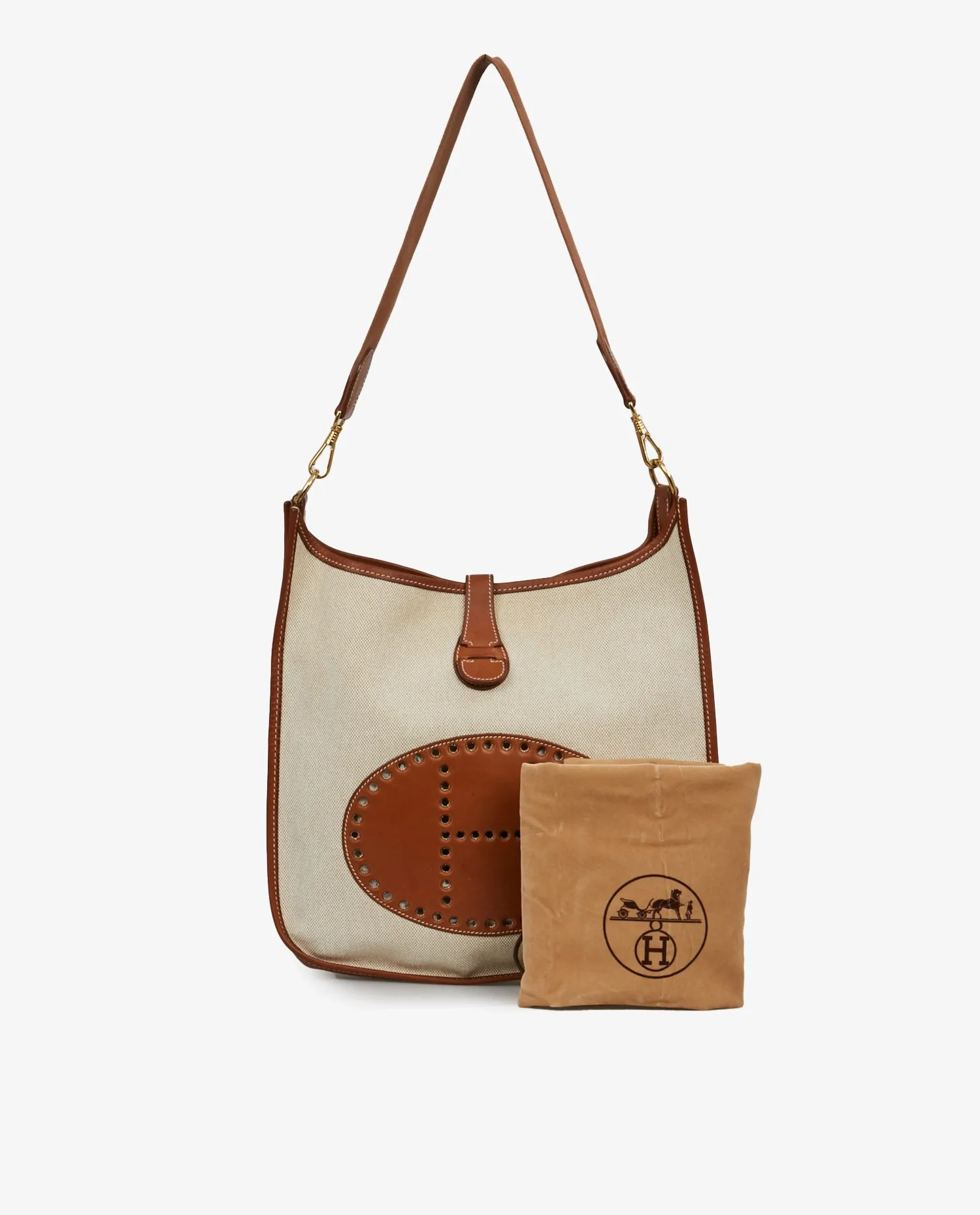 Evelyne Hermès canvas and leather bag - Photo 7