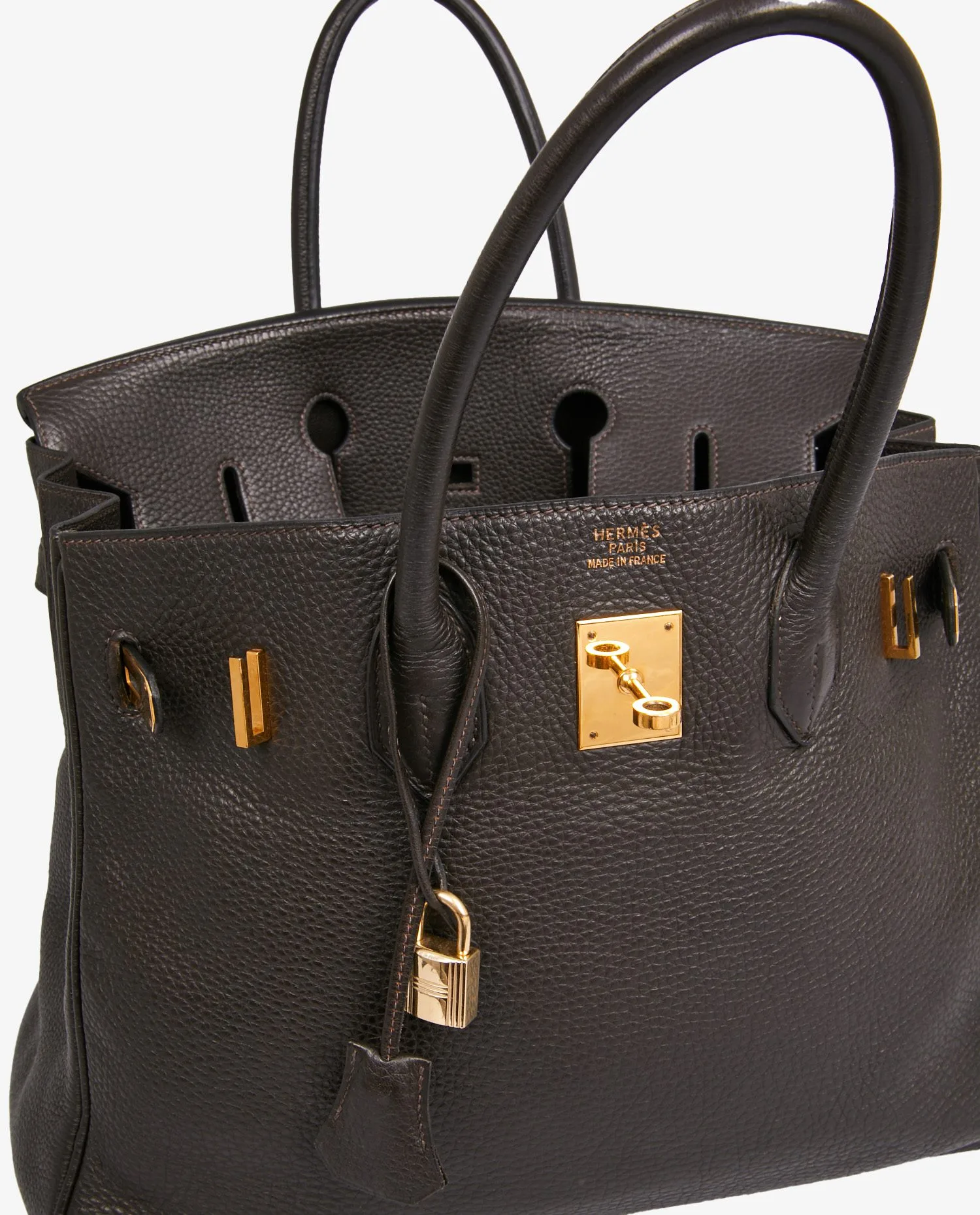 Birkin 35 Hermès Taurillon Clémence brown - Photo 9