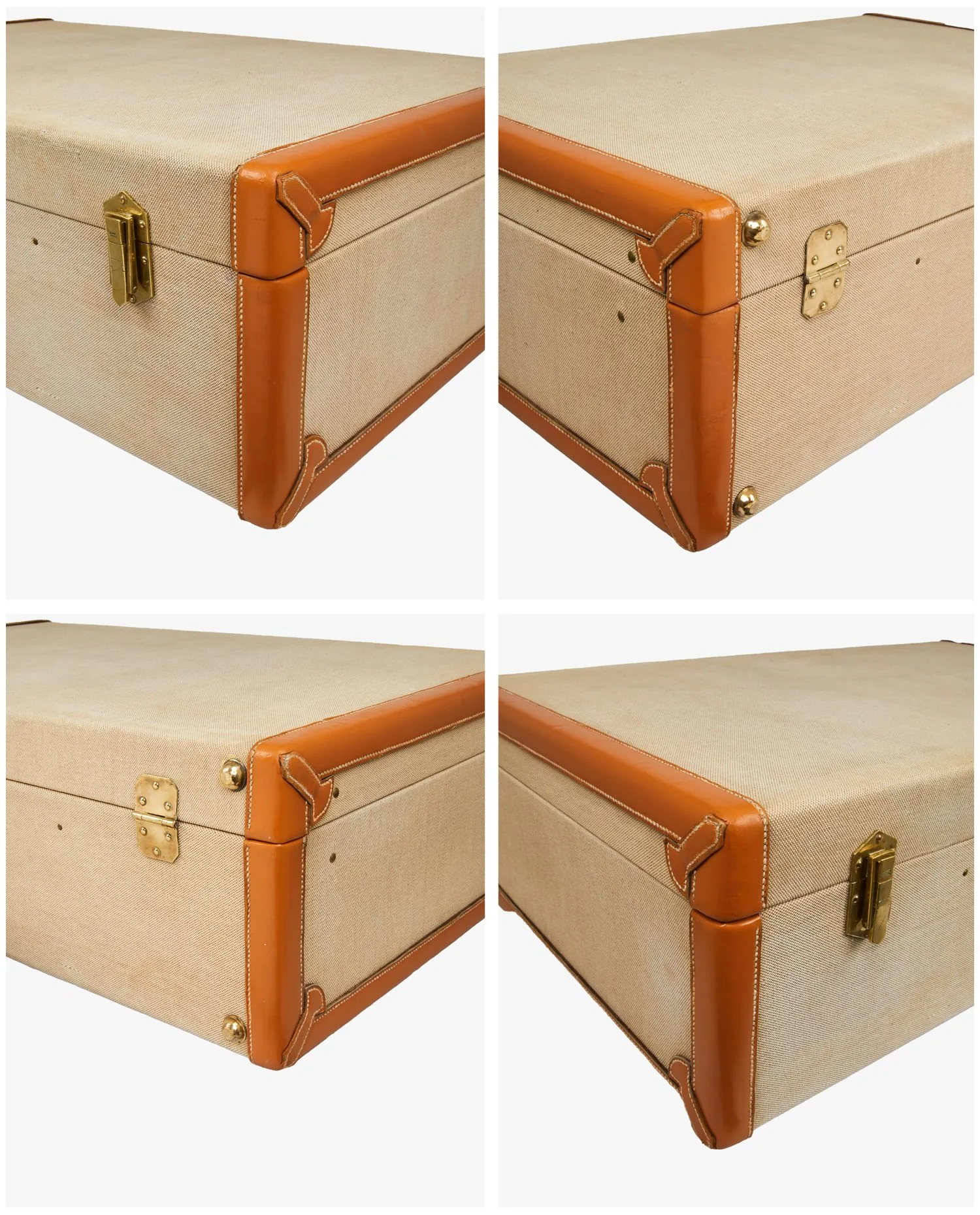 Valise Hermès toile et cuir vintage - Photo 9