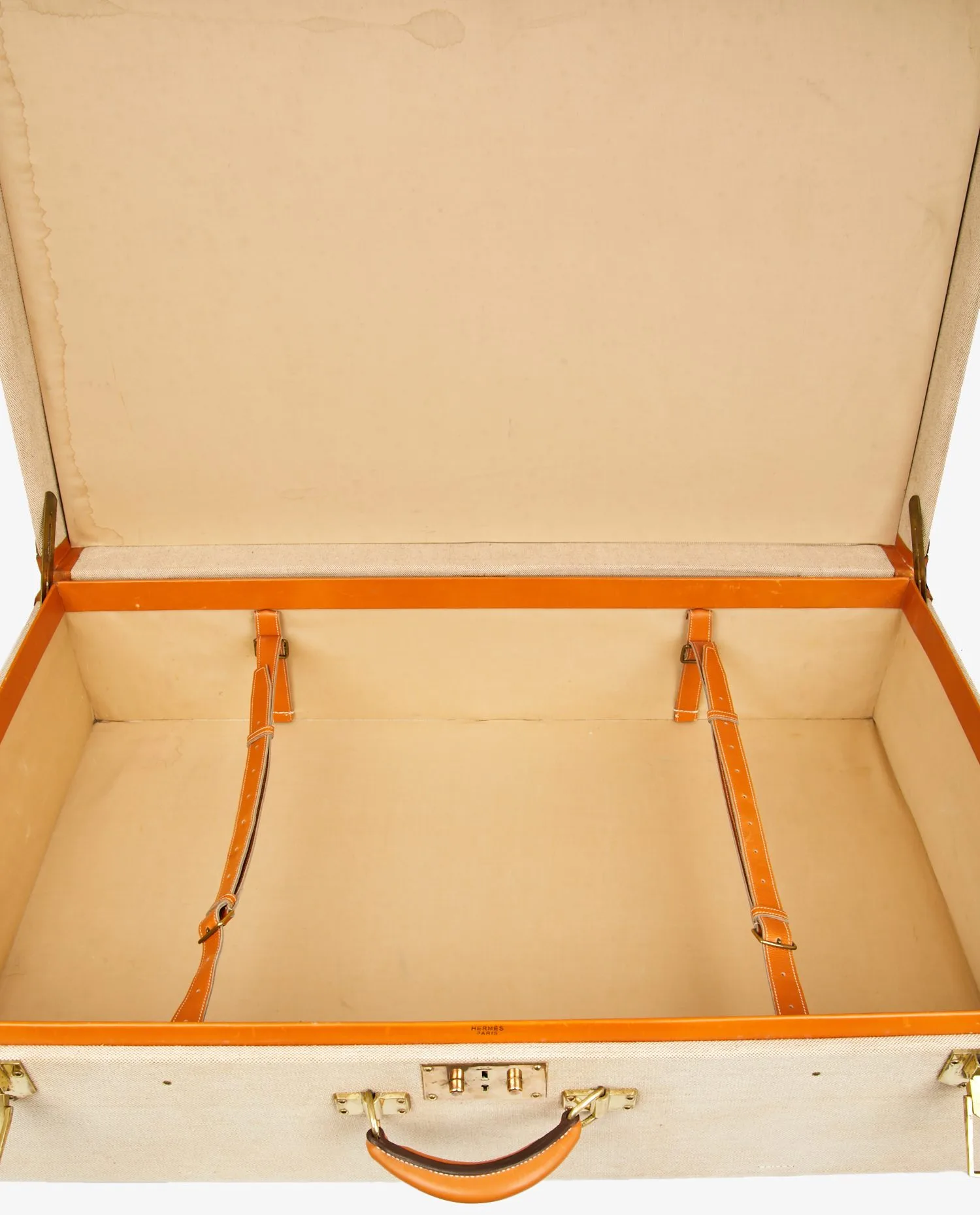 Valise Hermès toile et cuir vintage - Photo 10
