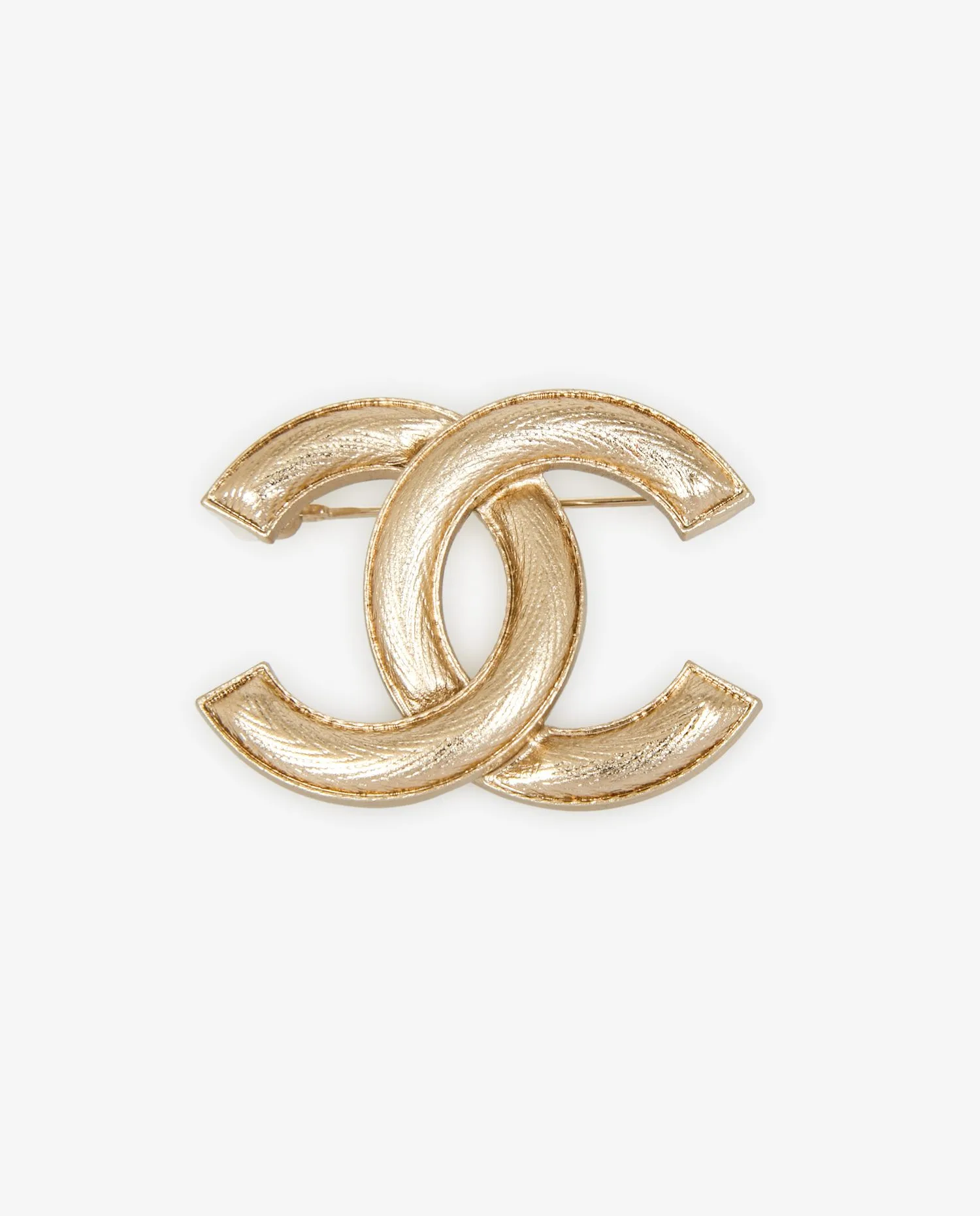 CC Chanel champagne metal brooch - Photo 1