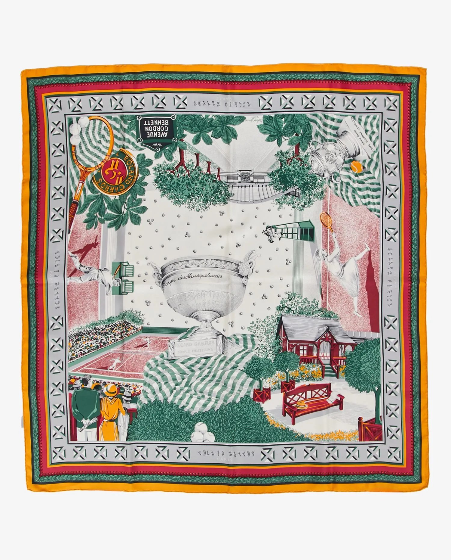 Carré soie "Roland Garros" - Photo 1