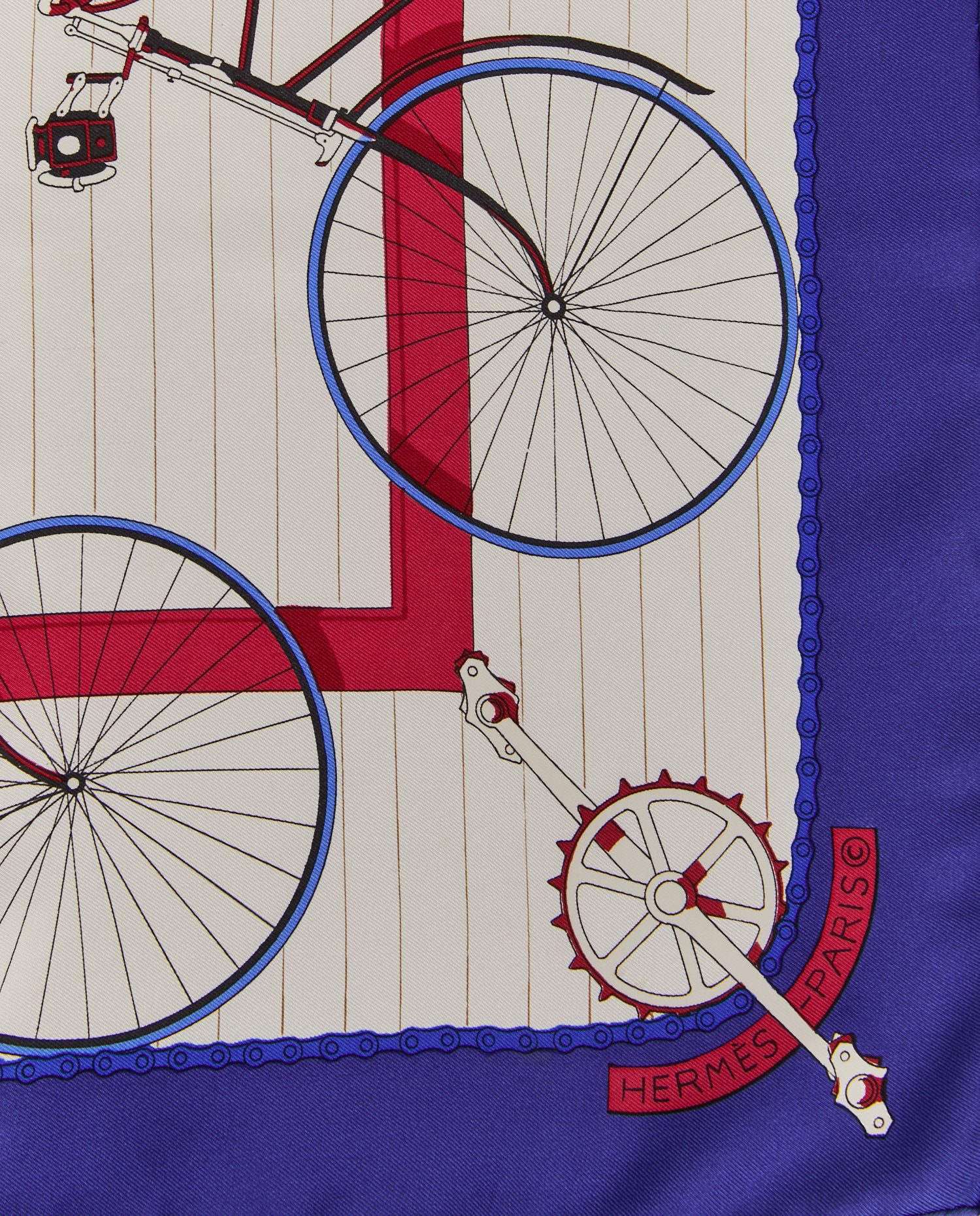 Carré Hermès soie " Les Bécanes" - Image 5