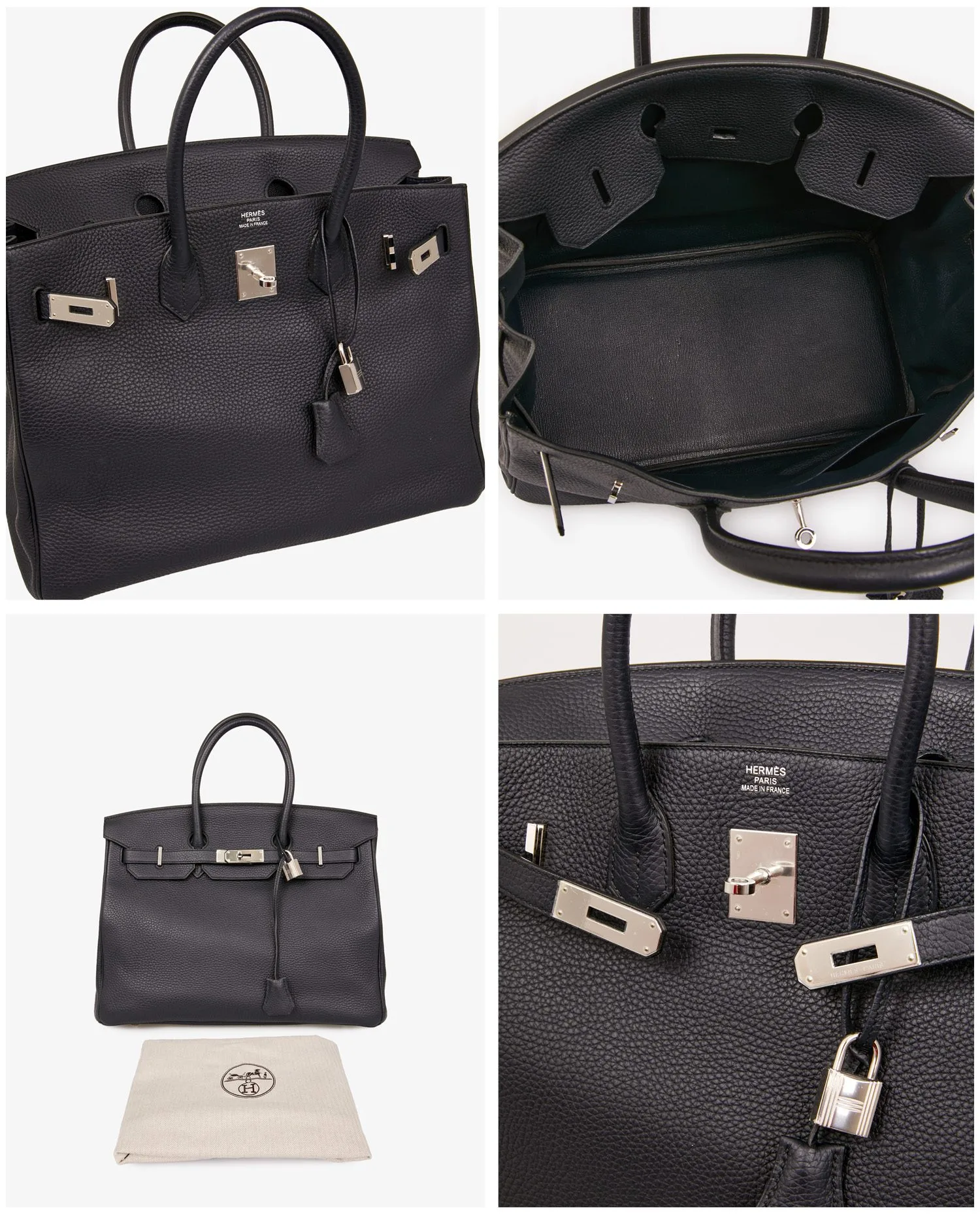 Birkin 35 Hermès togo navy blue - Photo 7