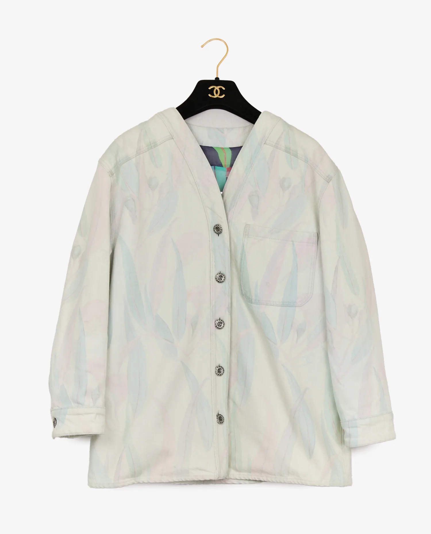 Veste denim Chanel pastels - Photo 1