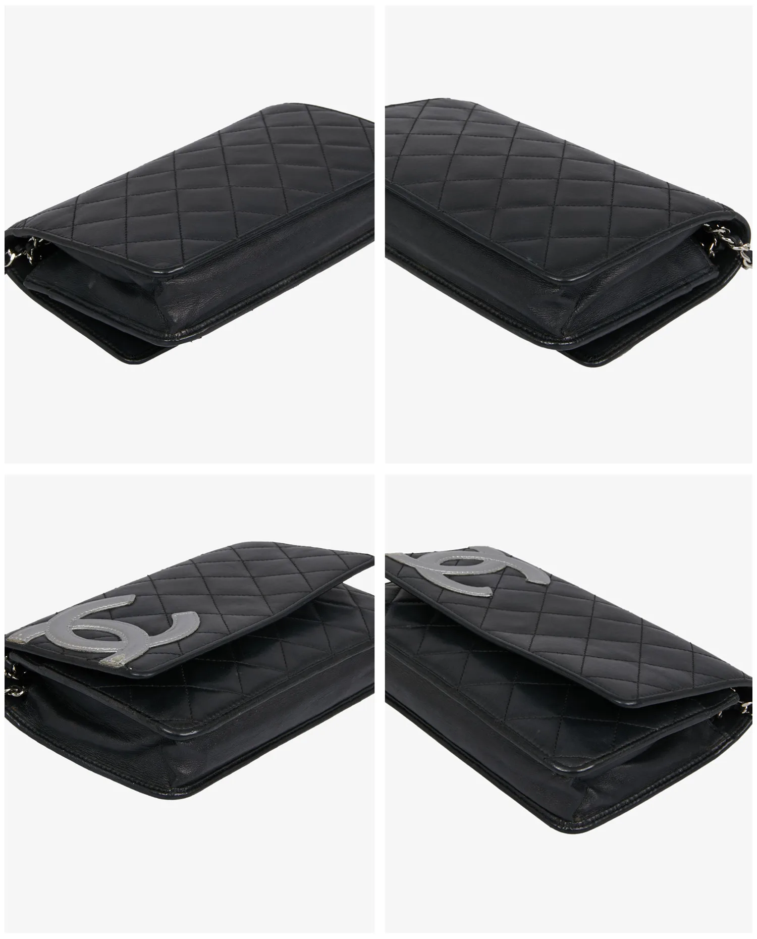 Wallet on Chain Chanel noir et CC argent - Photo 6