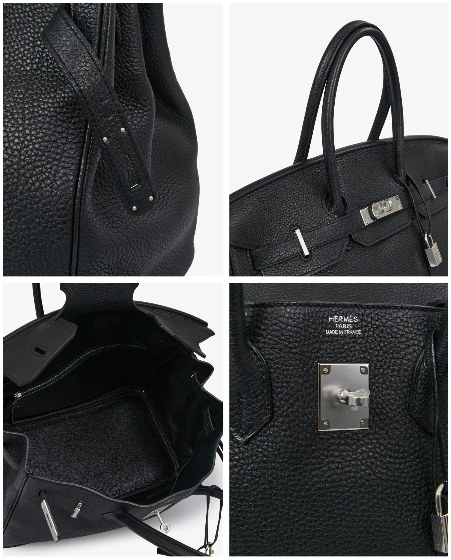 Birkin 35 togo noir Hermès palladium - Photo 7