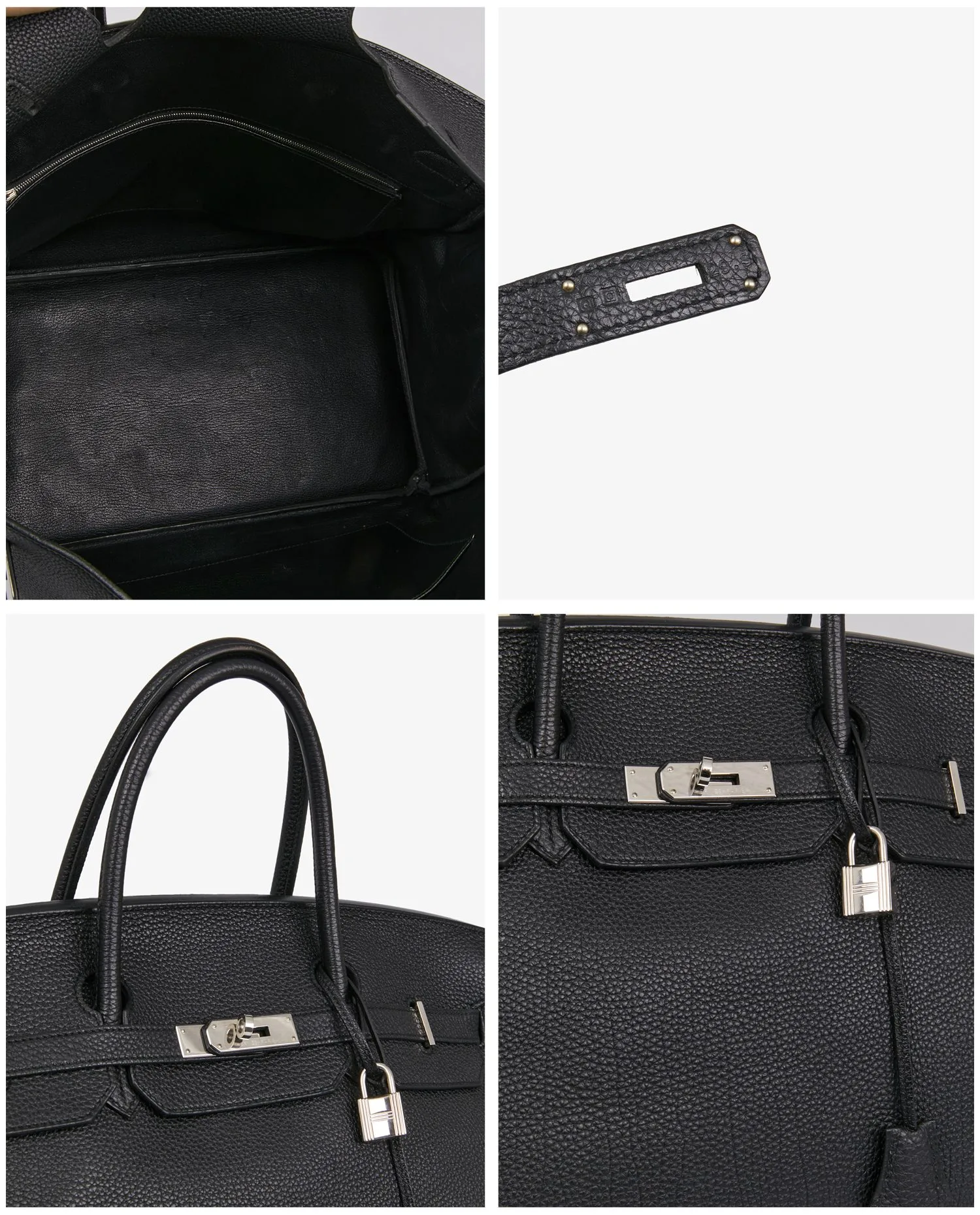 Birkin 40 Hermès togo noir palladium - Photo 8