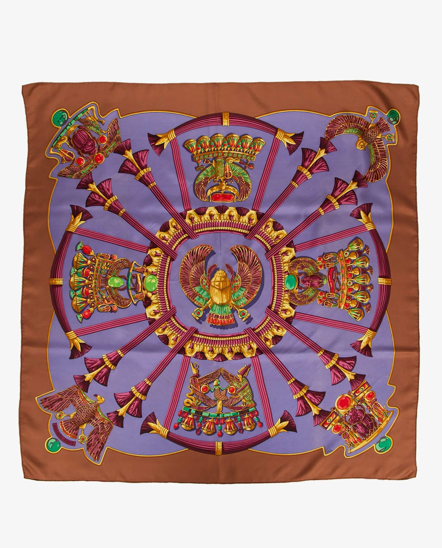 Scarabs and pectorals" Hermès silk square - Photo 1