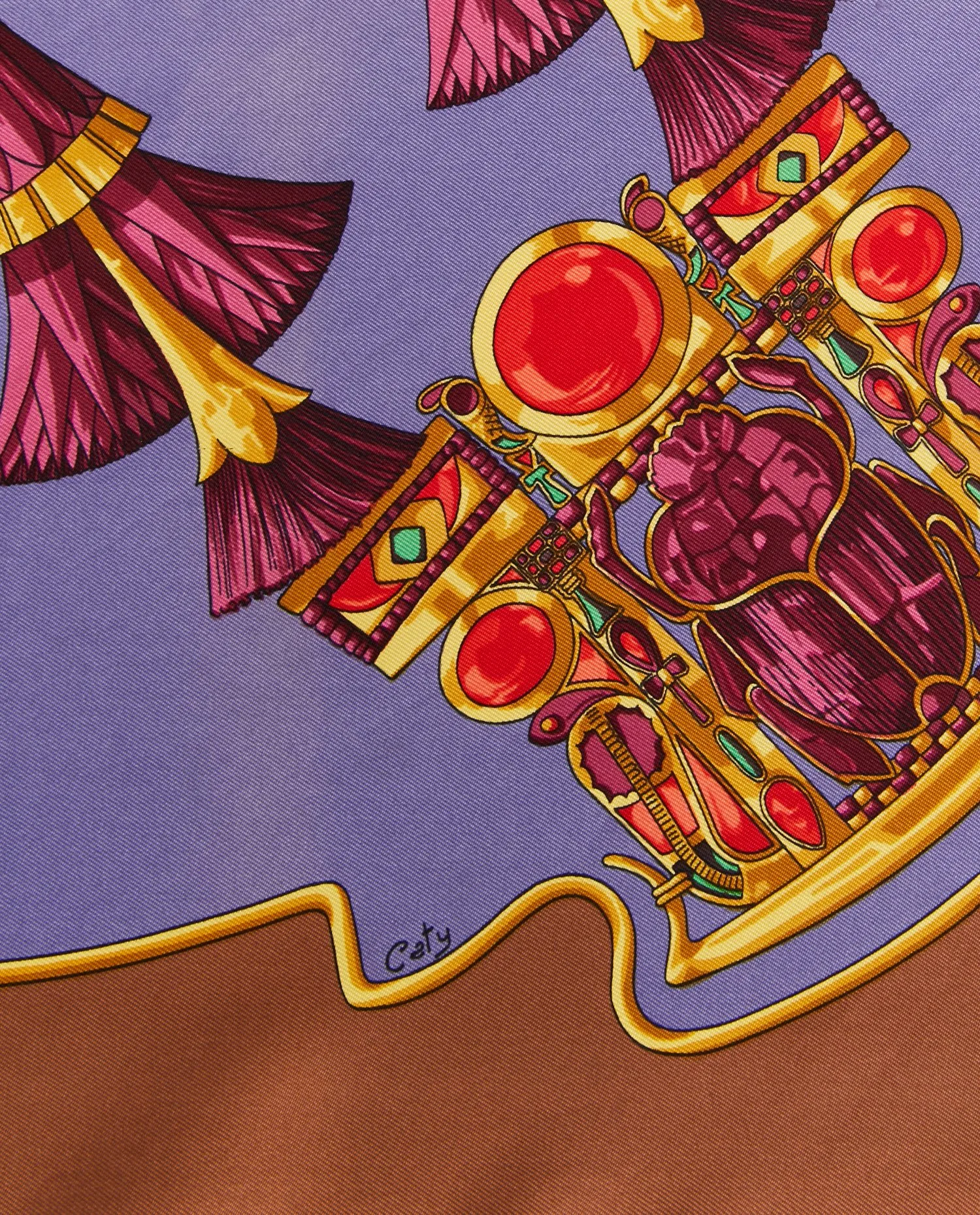 Scarabs and pectorals" Hermès silk square - Photo 5