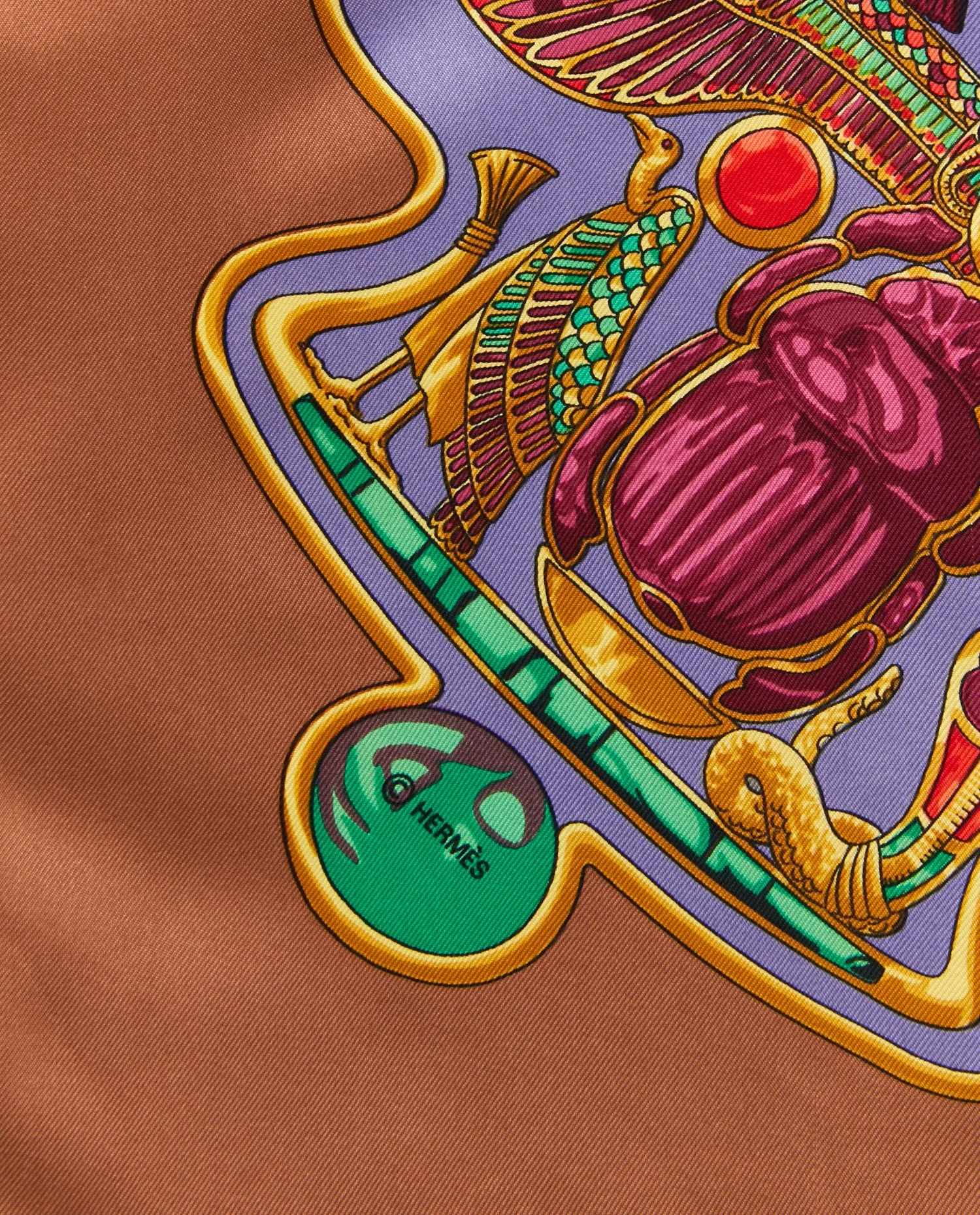 Scarabs and pectorals" Hermès silk square - Photo 2