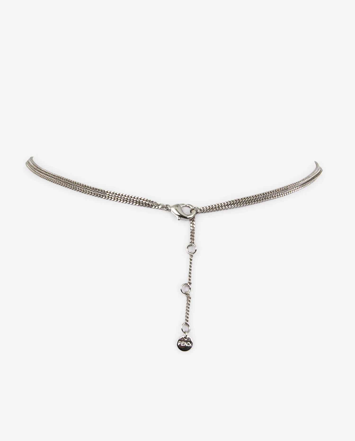 Collier Fendi o'clock palladium - Photo 3