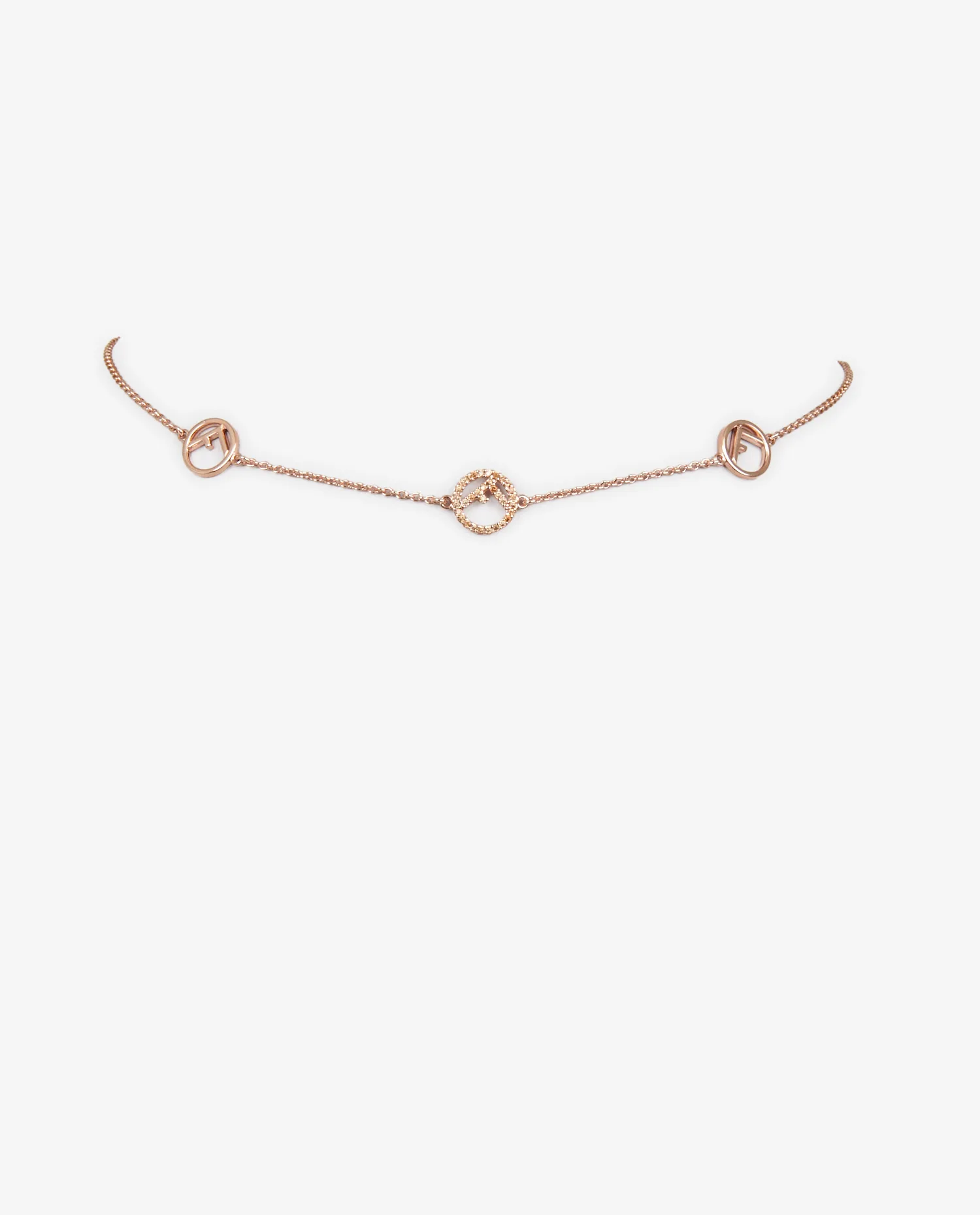 F is Fendi rose gold necklace - Photo 1