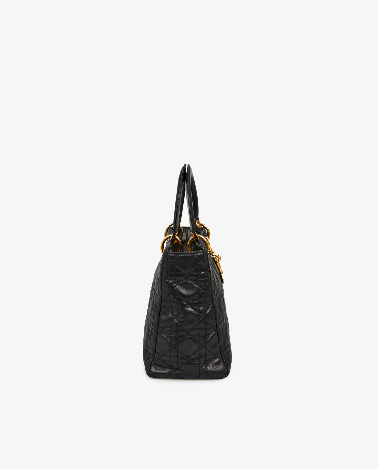 Sac Lady Dior vintage noir - Photo 3