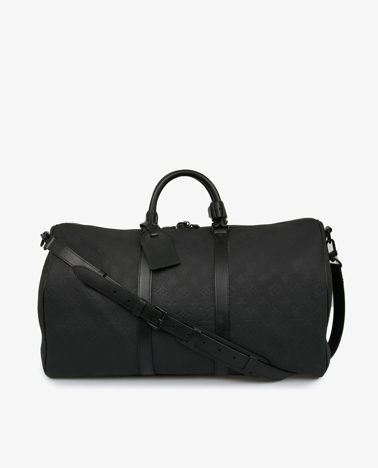 Keepall 50 Louis Vuitton cuir embossé noir - Photo 1