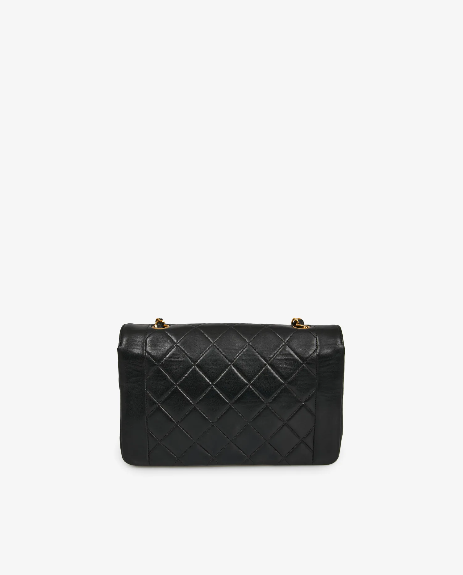 Sac vintage Diana Chanel cuir agneau noir - Photo 4