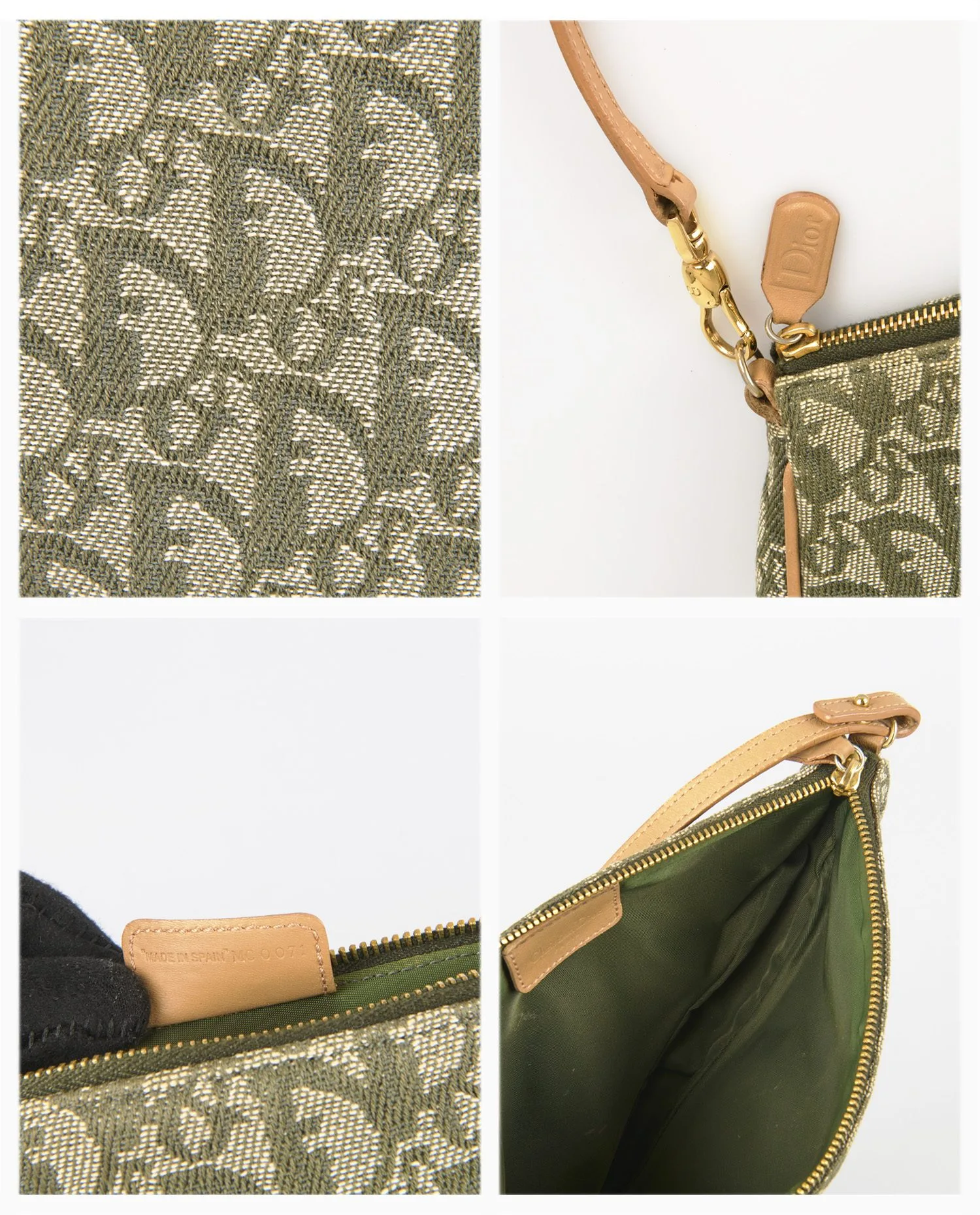 Mini Saddle Dior vintage Monogram vert - Photo 5