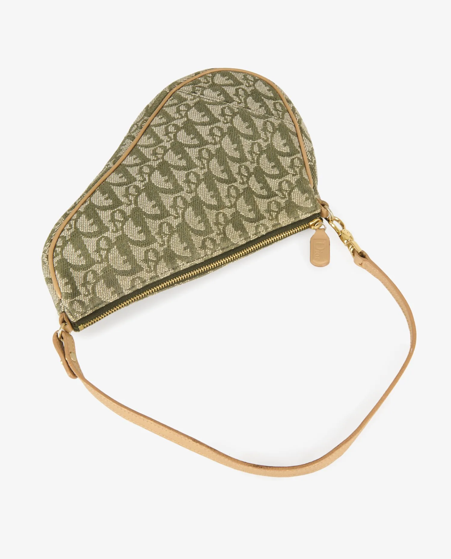 Mini Saddle Dior vintage Monogram vert - Photo 6