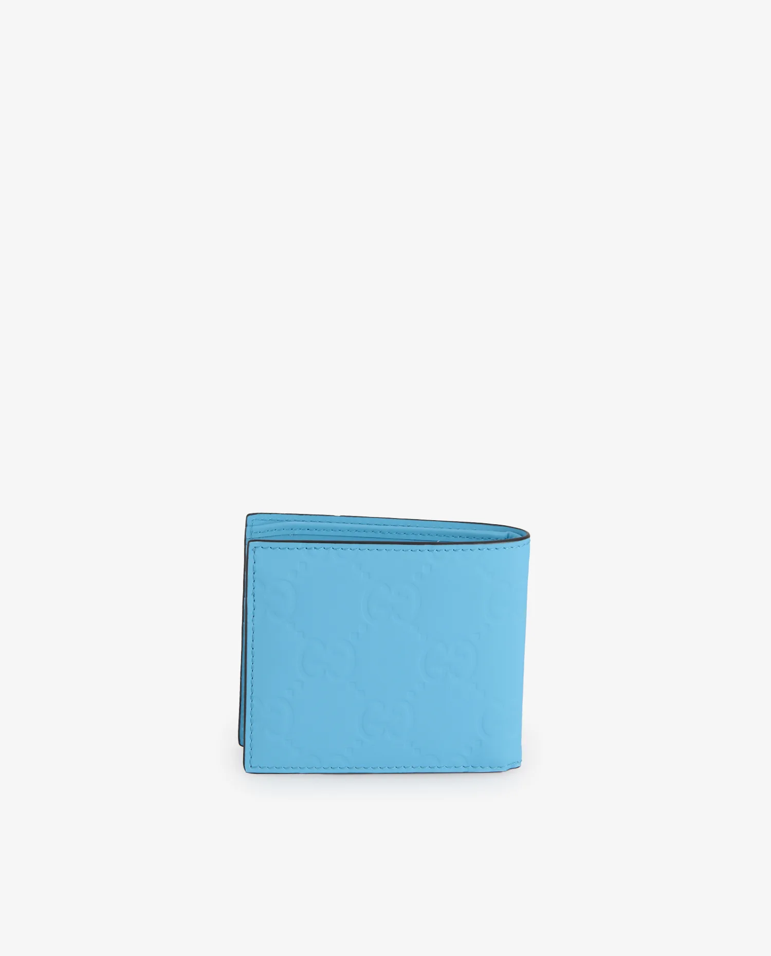Portefeuille Gucci "Rubber Effect" bleu ciel - Photo 4