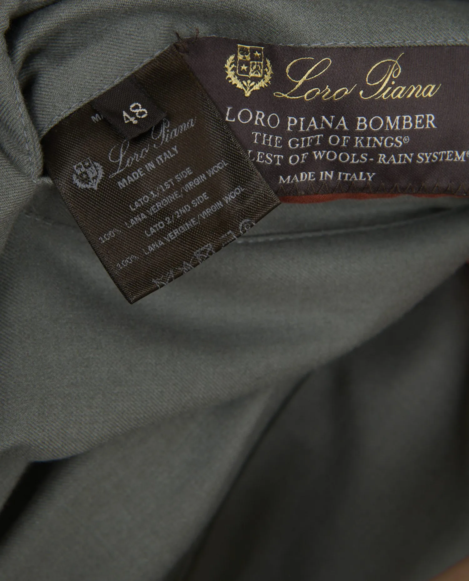 Bomber Loro Piana vert Windmate Storm - Photo 6