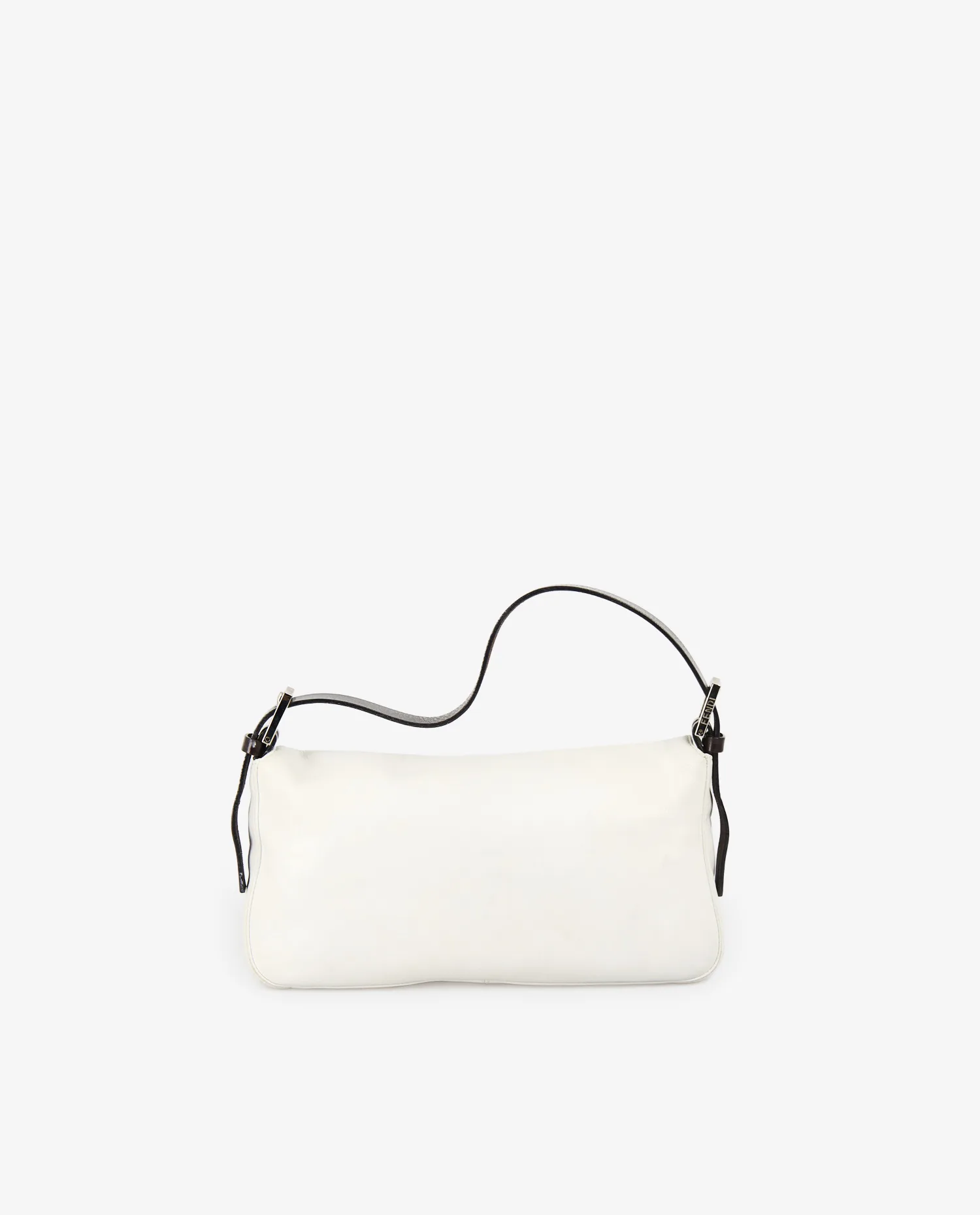 Sac Baguette Fendi vintage cuir blanc - Photo 4