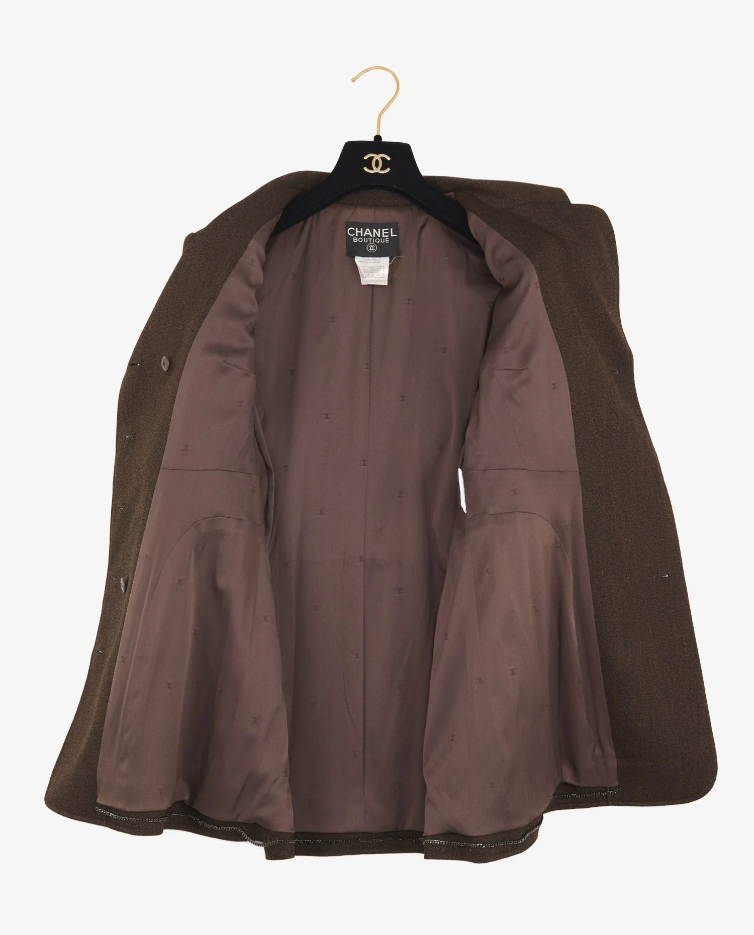 Chanel vintage brown wool jacket - Photo 3