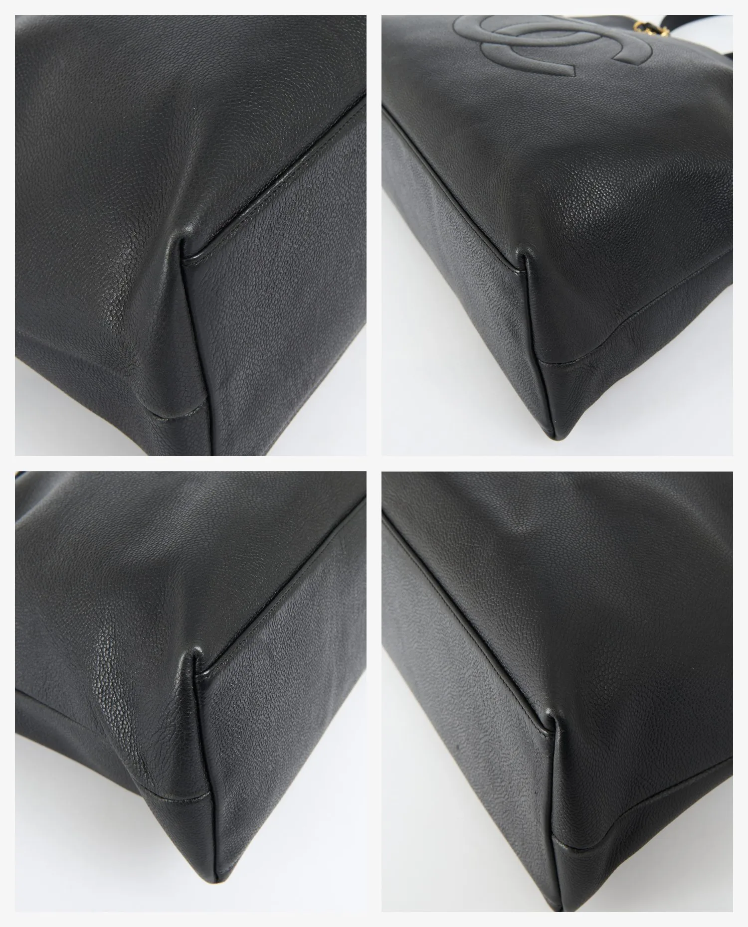 Grand cabas Chanel vintage cuir caviar noir - Photo 6