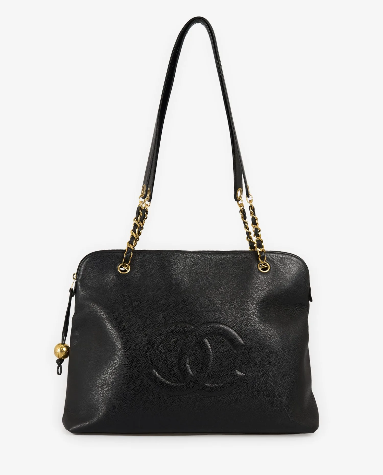 Grand cabas Chanel vintage cuir caviar noir - Photo 1