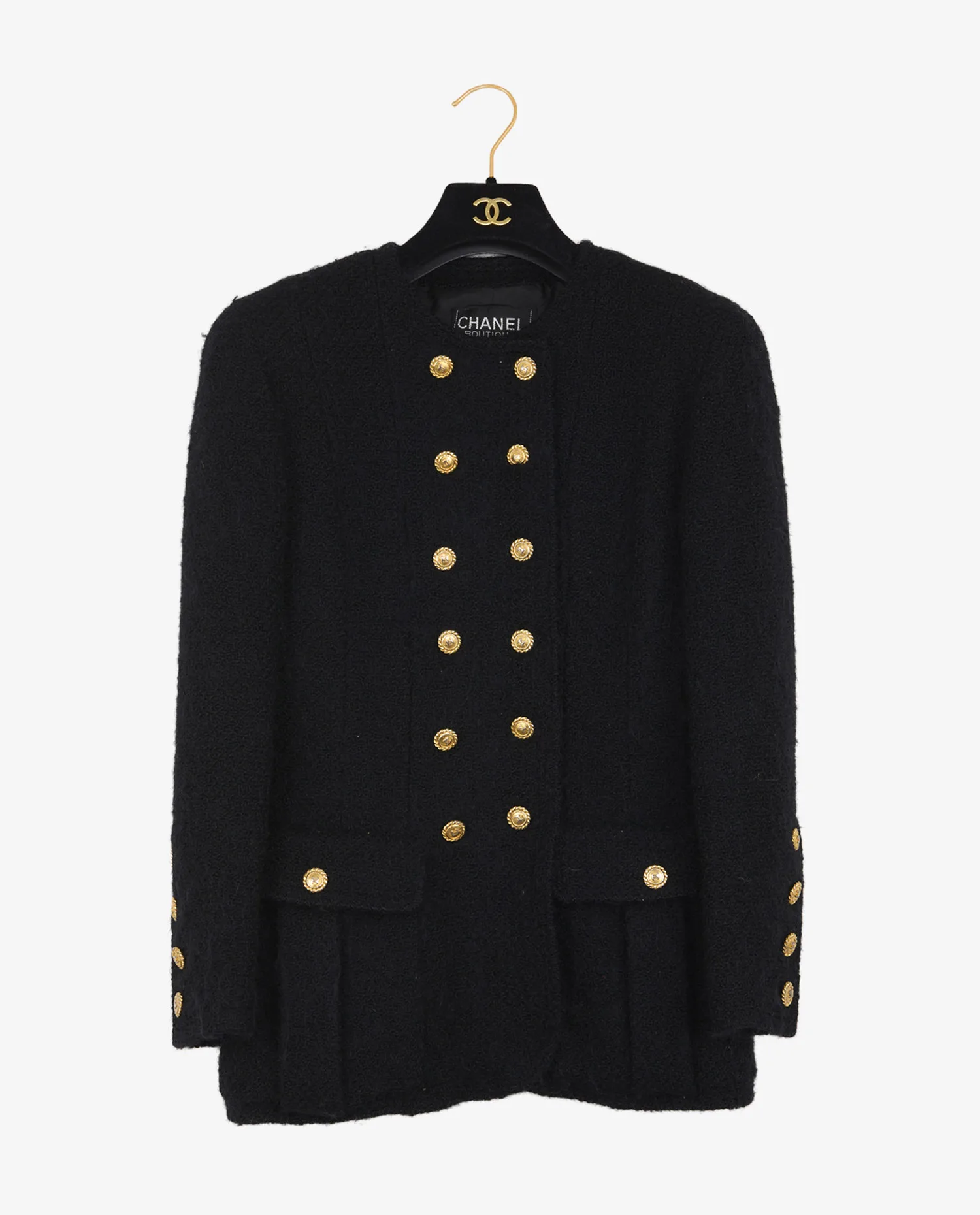 Chanel vintage tweed black jacket - Photo 1