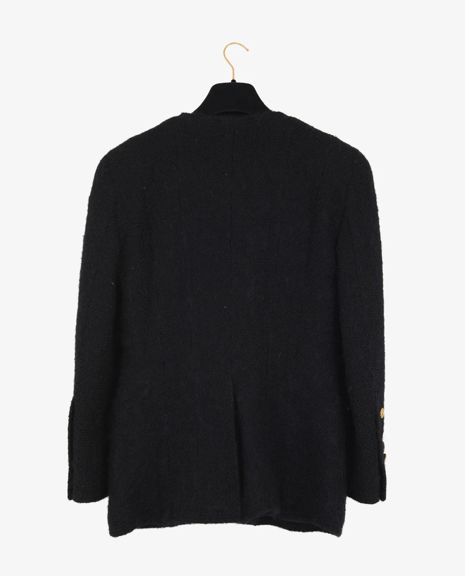 Chanel vintage tweed black jacket - Photo 2