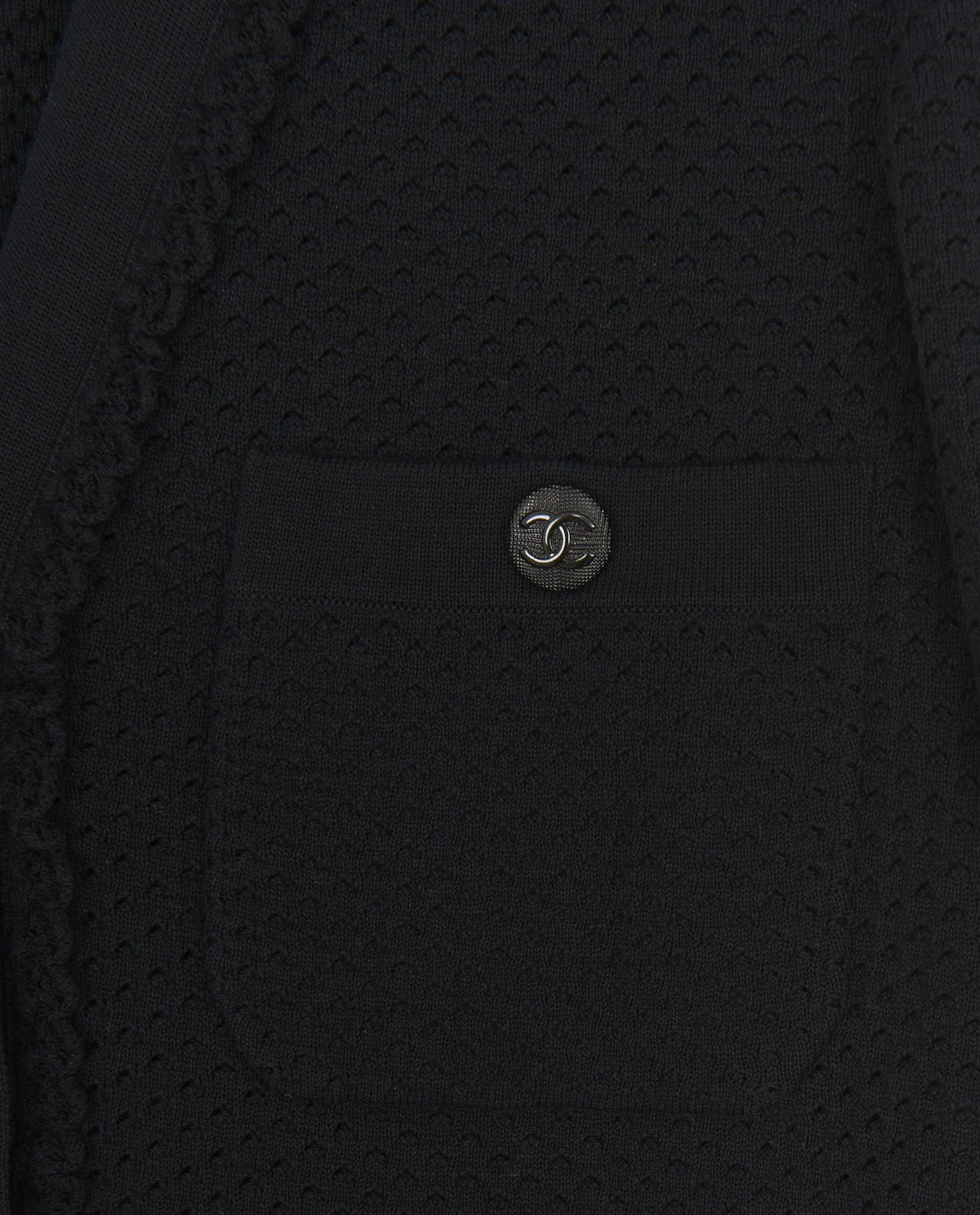 Gilet Chanel coton noir - Photo 6