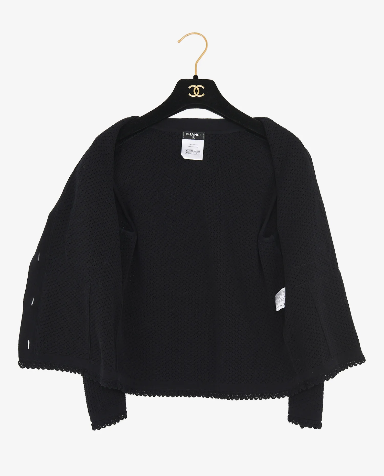 Gilet Chanel coton noir - Photo 3