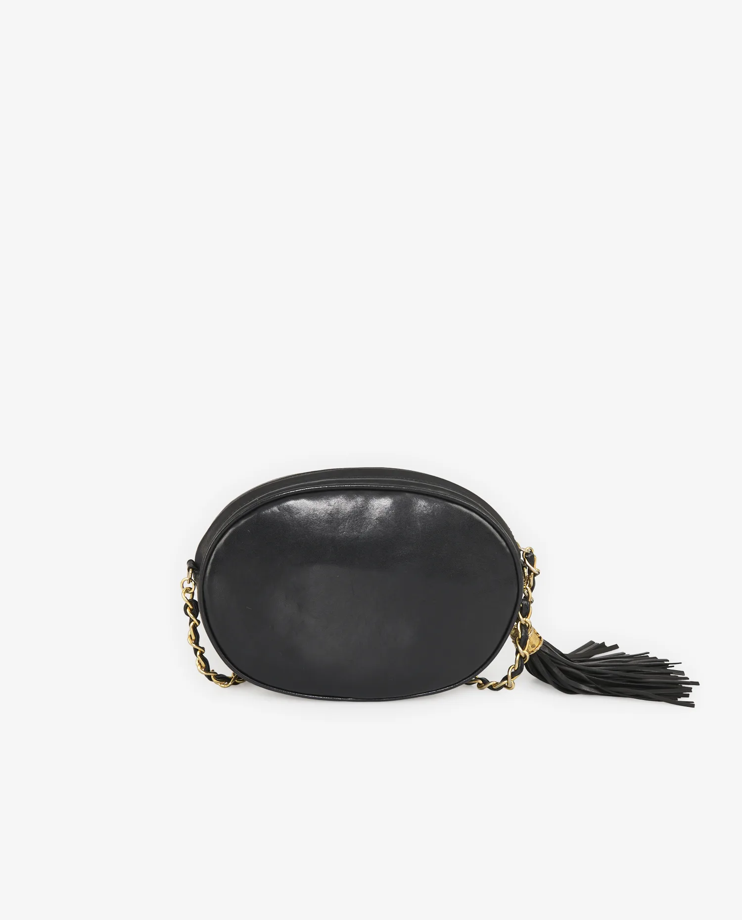 Chanel vintage black lambskin leather mini camera bag - Photo 4