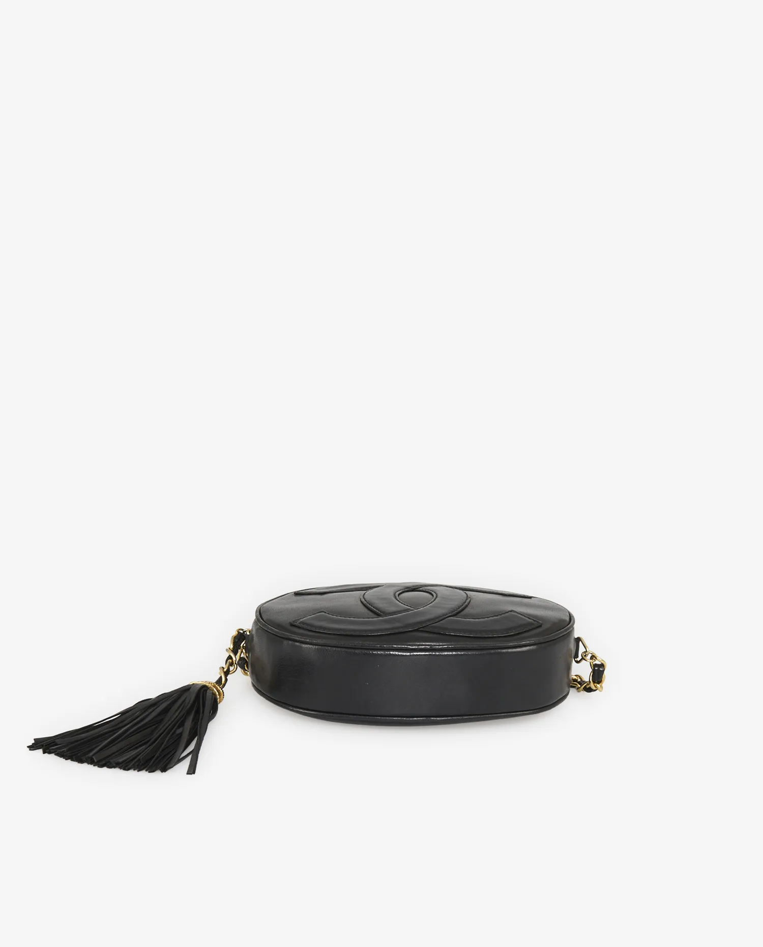 Chanel vintage black lambskin leather mini camera bag - Photo 5