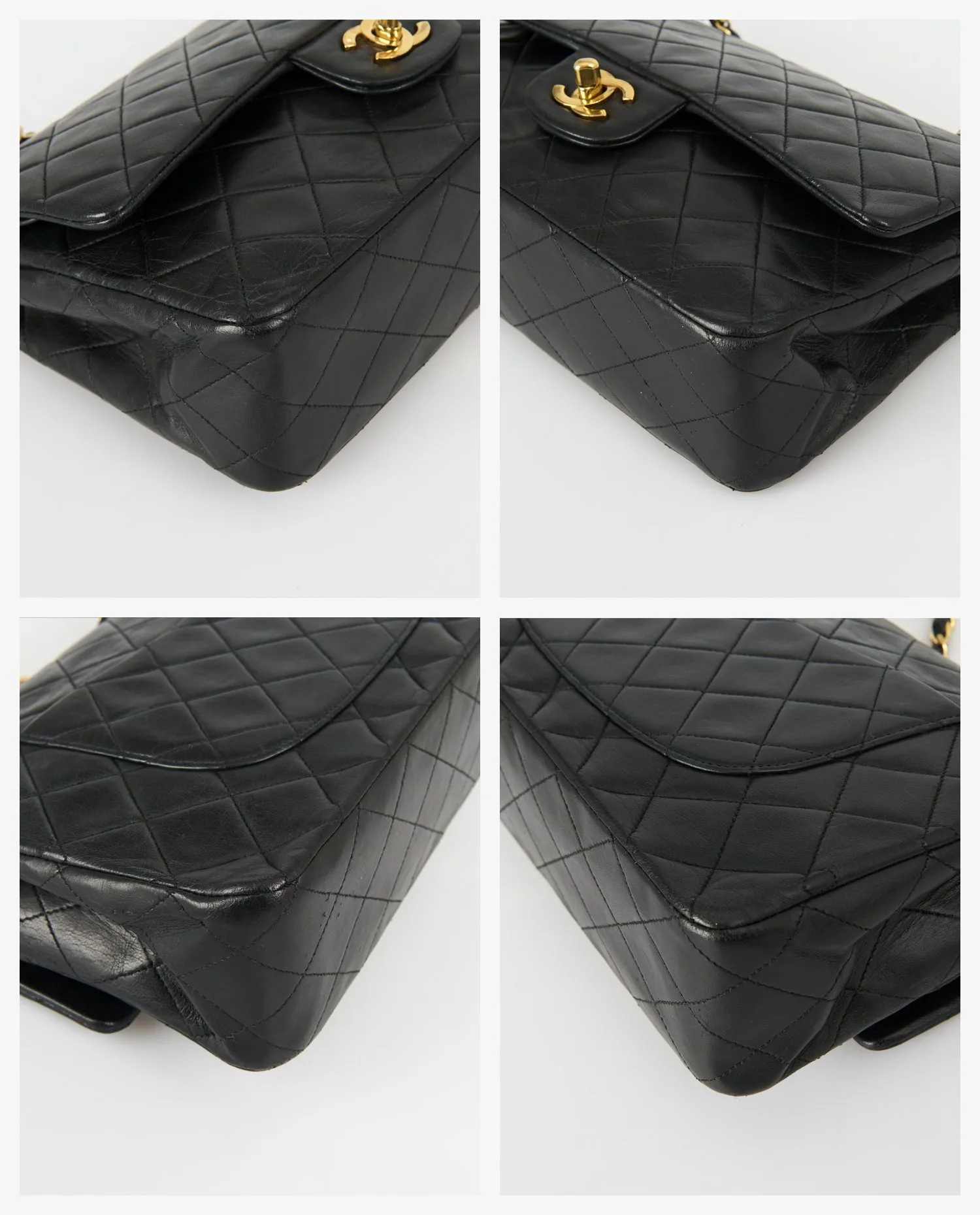 Sac Classique Chanel noir vintage - Photo 6