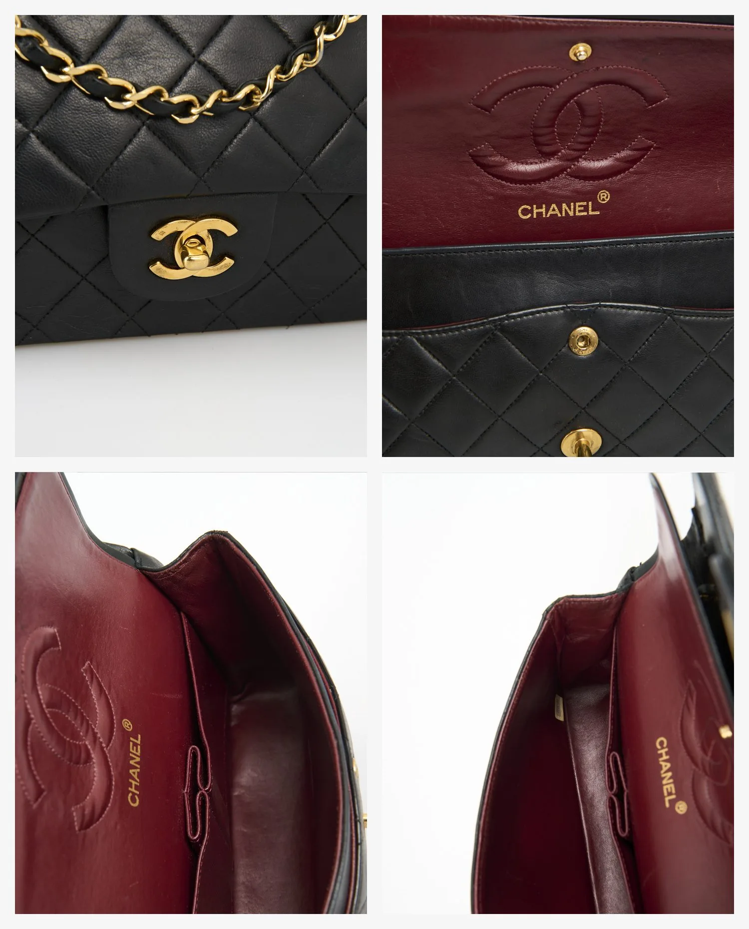 Sac Classique Chanel noir vintage - Photo 8