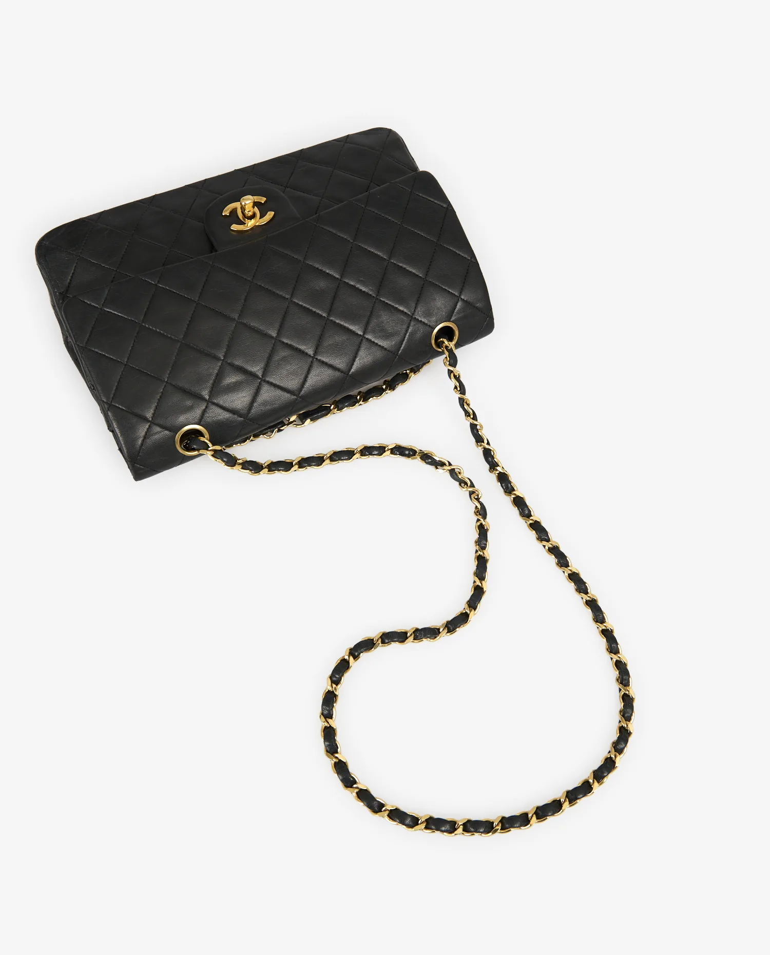 Sac Classique Chanel noir vintage - Photo 9