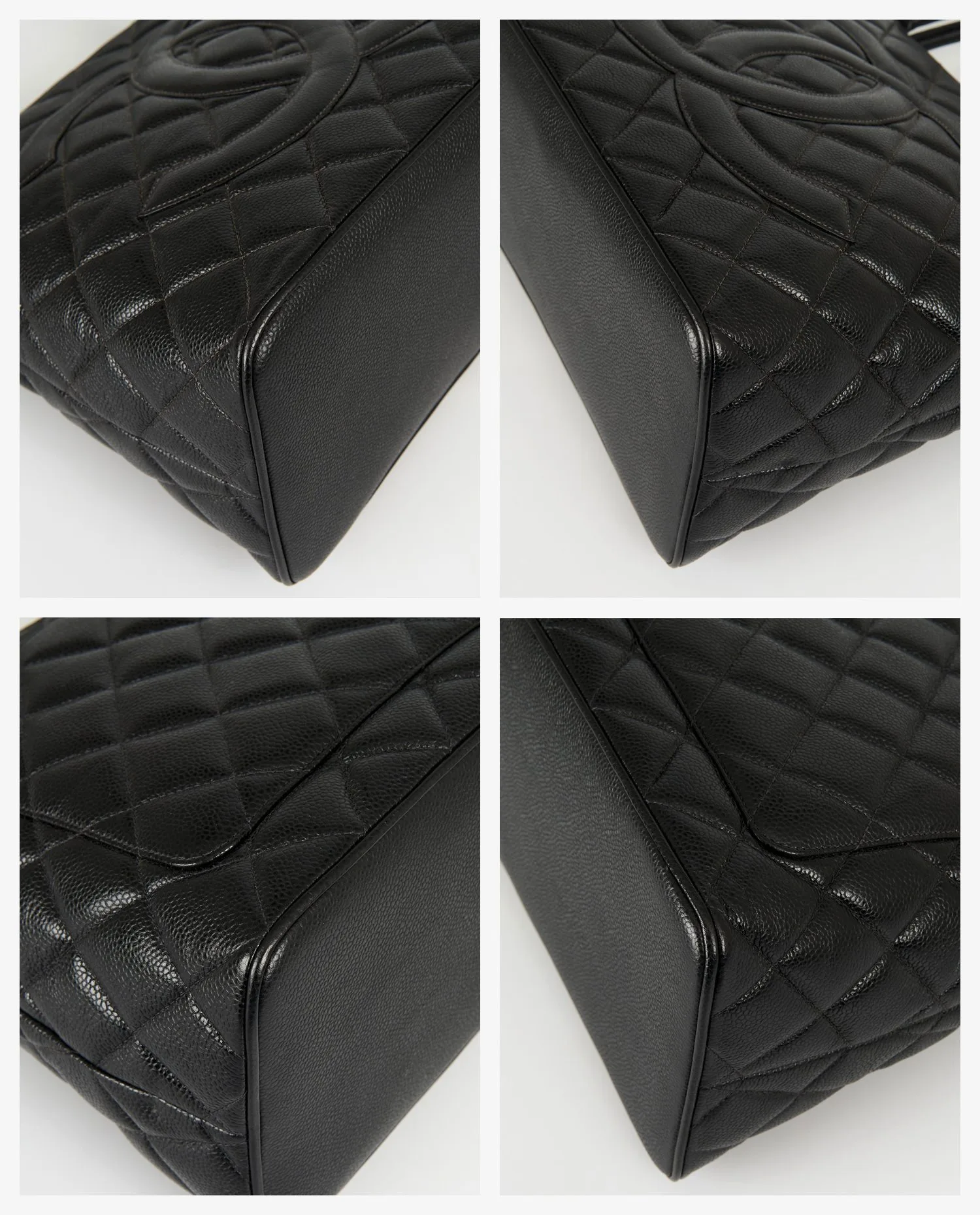 Cabas cuir grainé Chanel vintage - Photo 6